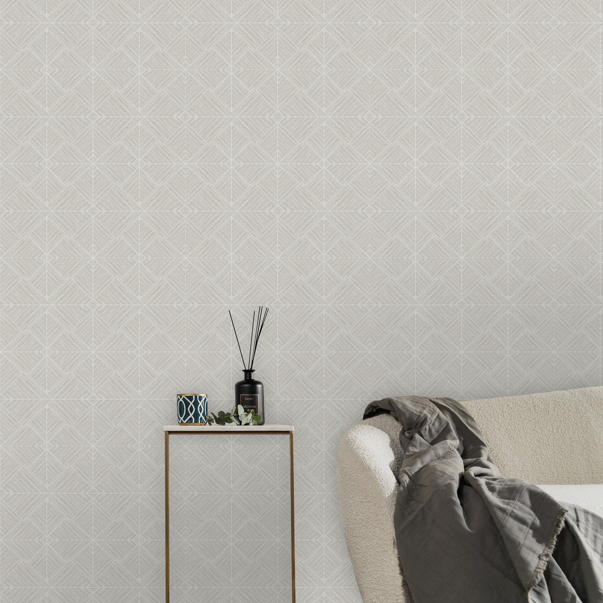 kayori Vliestapete »Kyushu« kariert glatt 10mx52cm (ca. 5m2)