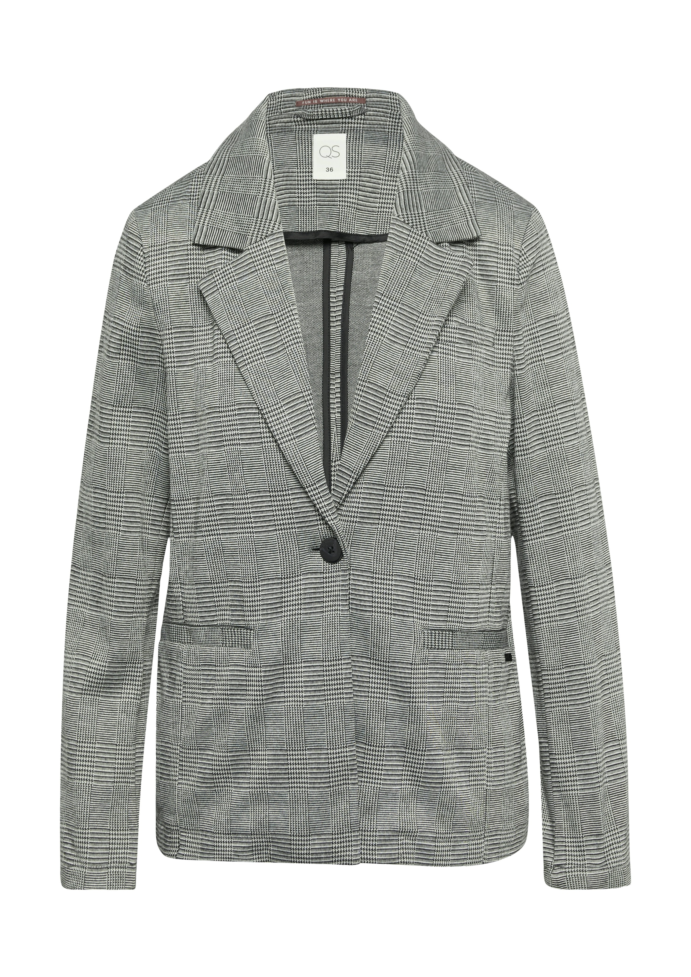 QS Longblazer, in karierter Optik