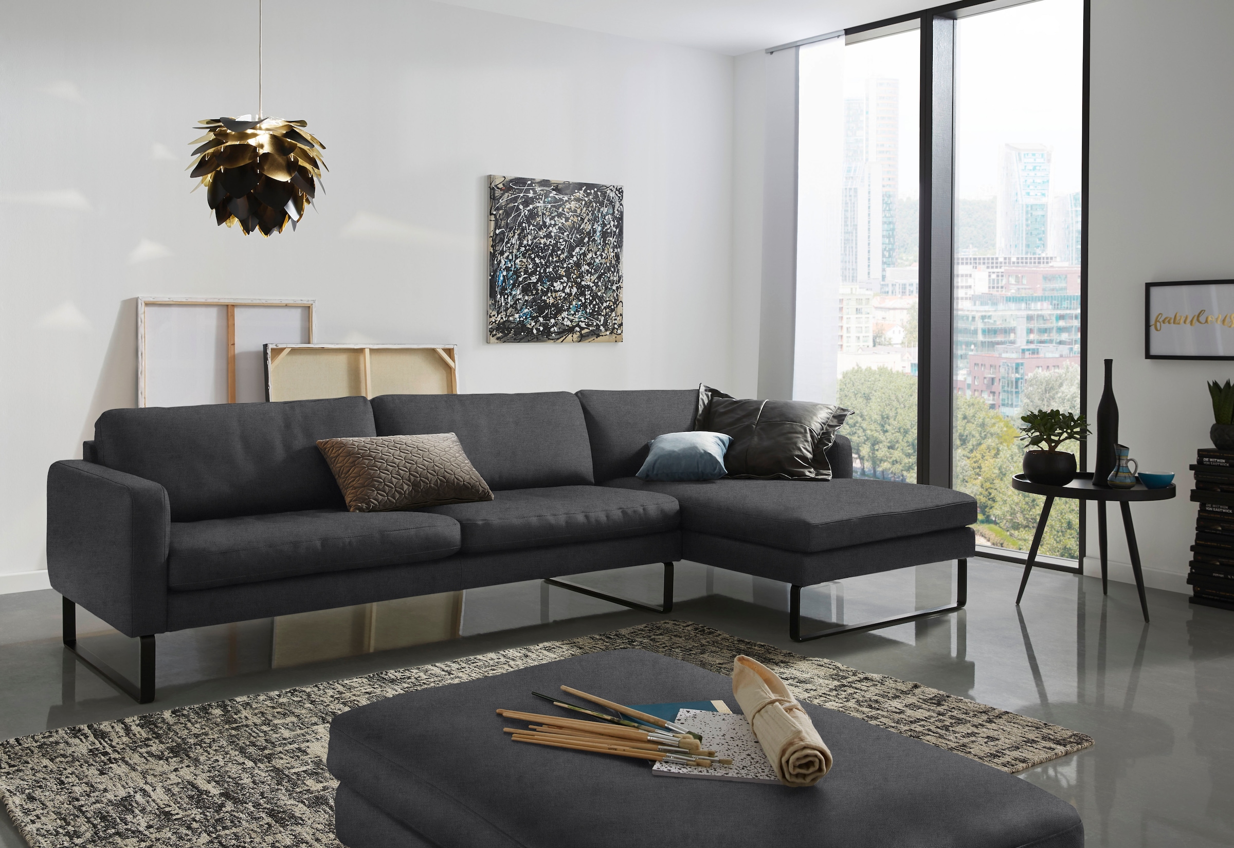 3C Candy Ecksofa »Aidan modernes Sofa in aktueller Formensprache, bequem, L-Form« eleganter Stil mit hohem Sitzkomfort, auch mit Lederbezug