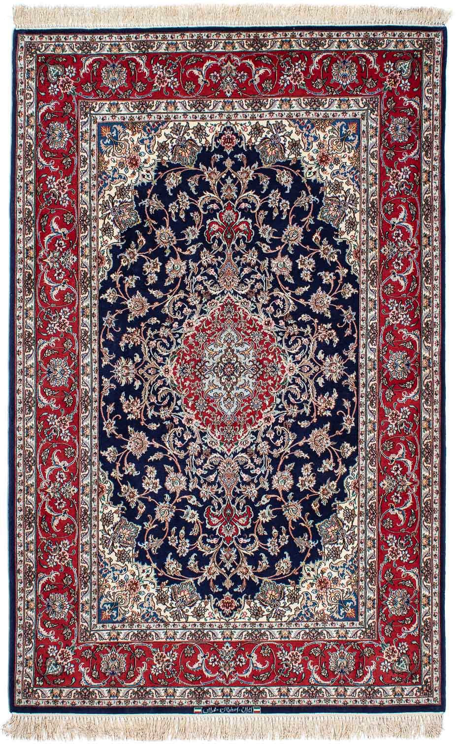 morgenland Wollteppich »Isfahan Medaillon 194 x 131 cm«, rechteckig, 15 mm günstig online kaufen