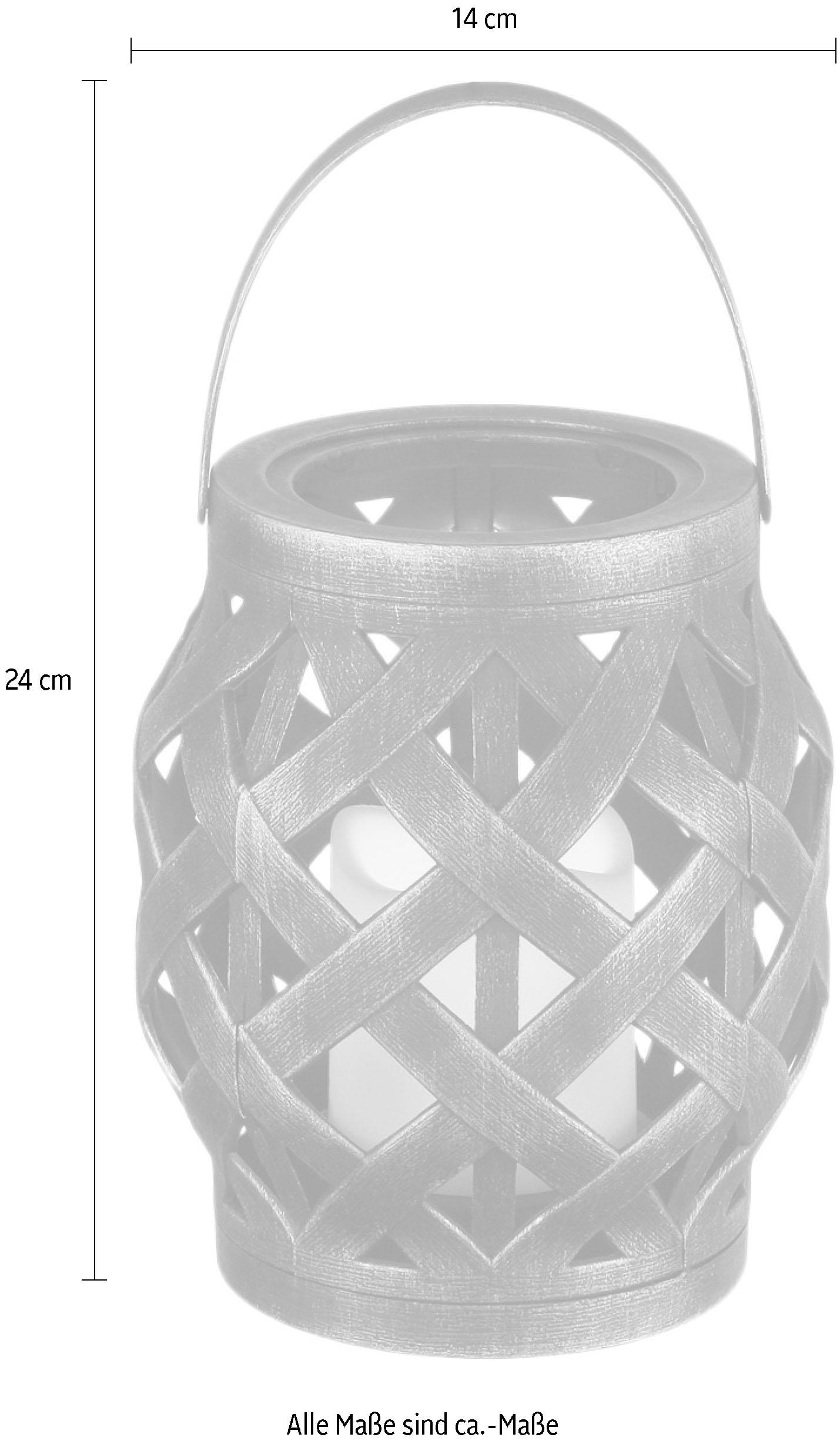 Home affaire Windlicht, mit LED Kerze, Timer, für den Innen- und  Außenbereich, Höhe 24 cm online kaufen