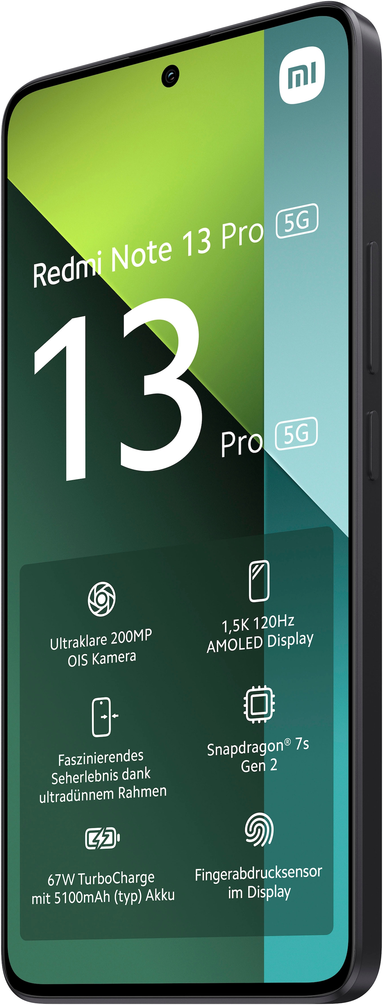 4. Bild von Xiaomi Smartphone »Redmi Note 13 Pro 5G 8+256GB«, Midnight Black, 16,94 cm/6,67 Zoll, 200 MP Kamera