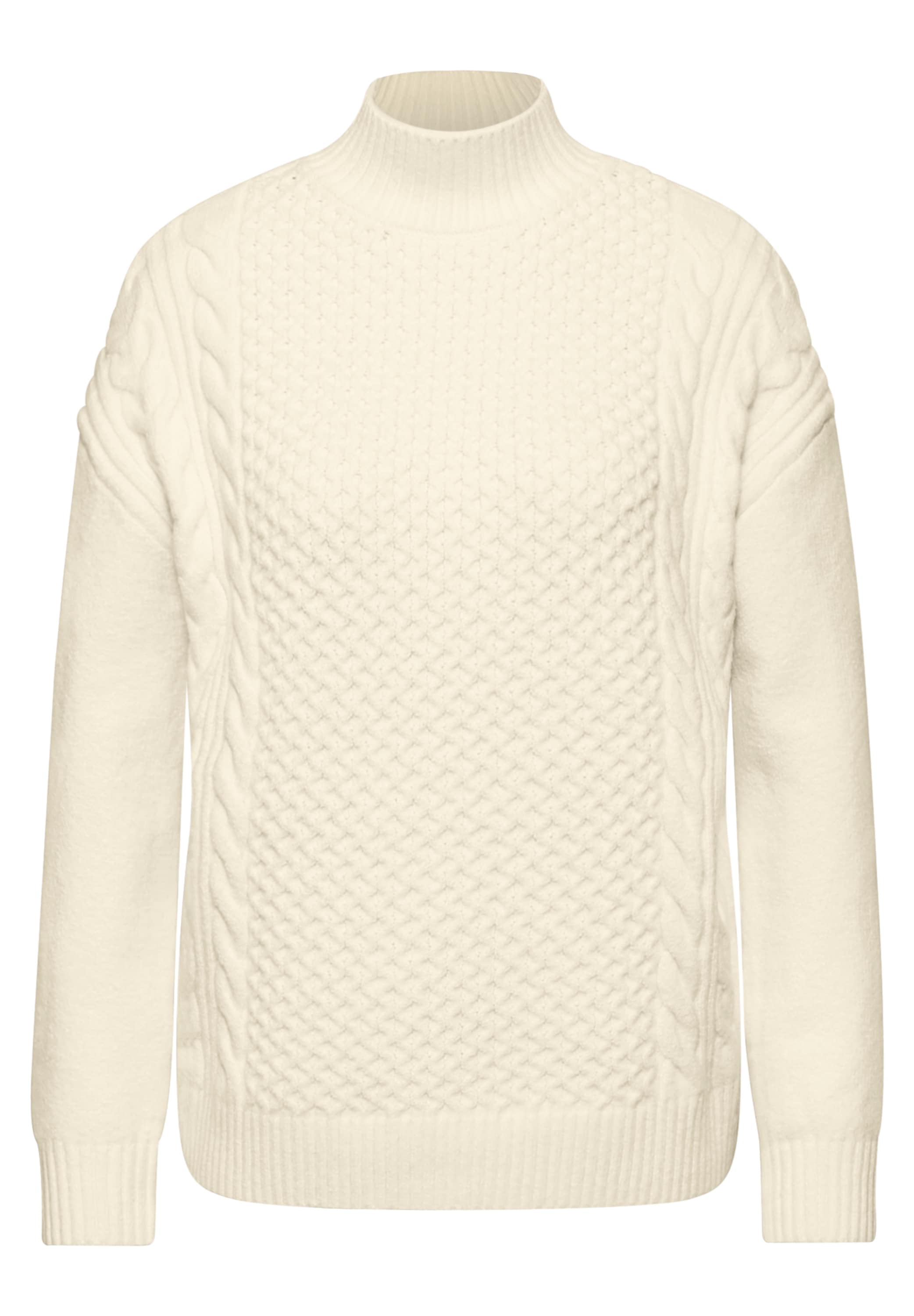 STREET ONE Stehkragenpullover mit Strickmuster