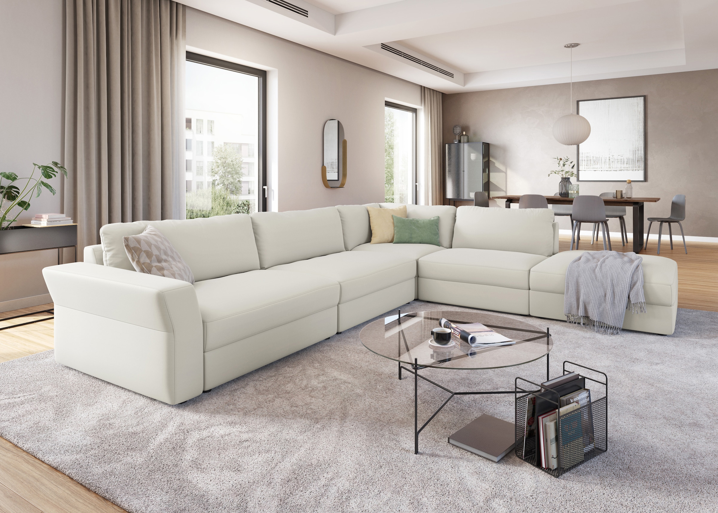 sit&more Ecksofa »Cadabra L-Form«, Breite 356 cm, mit Sitztiefenverstellung