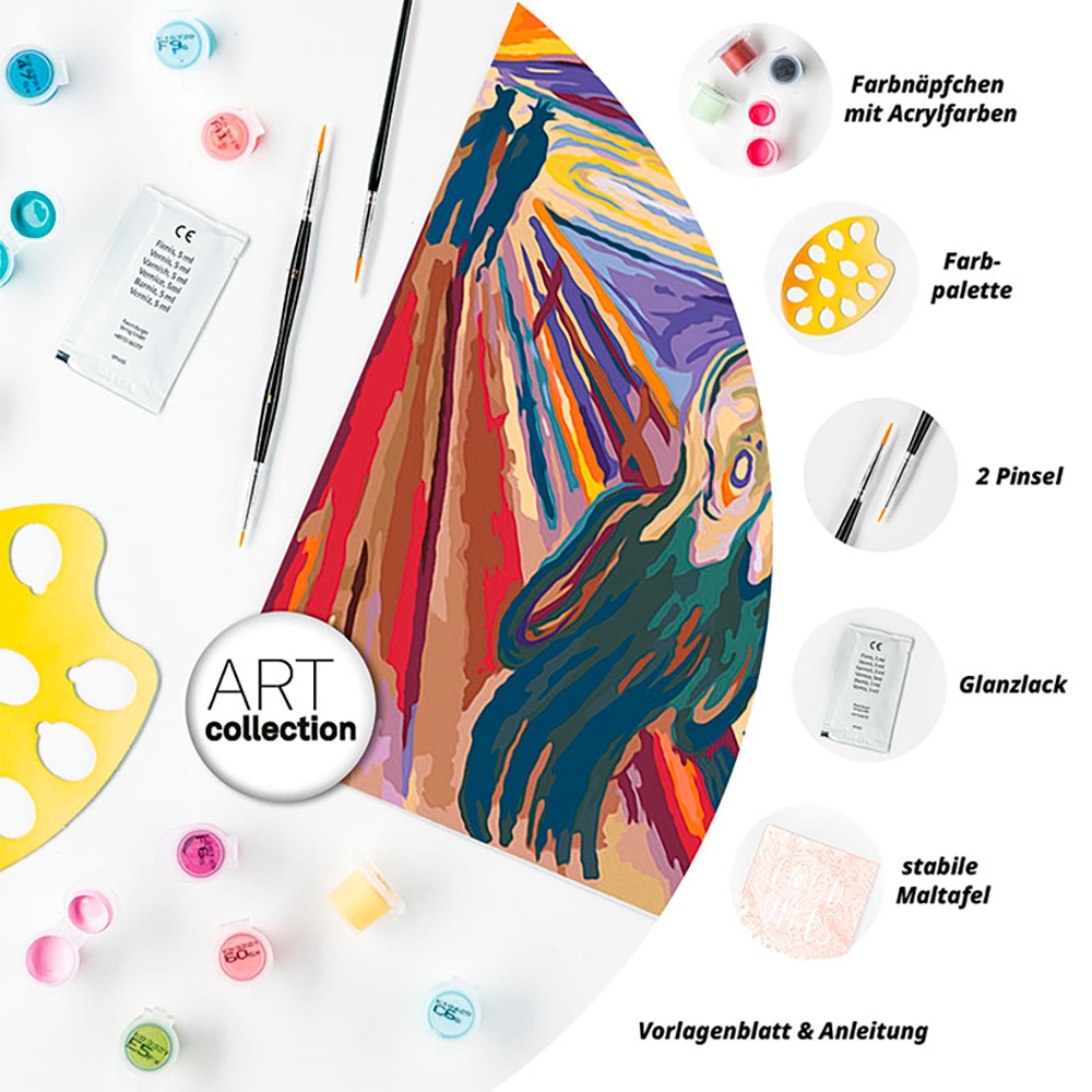 Ravensburger Malen nach Zahlen »CreArt, ART Collection, Munch-Schrei« für Erwachsene; Made in Europe