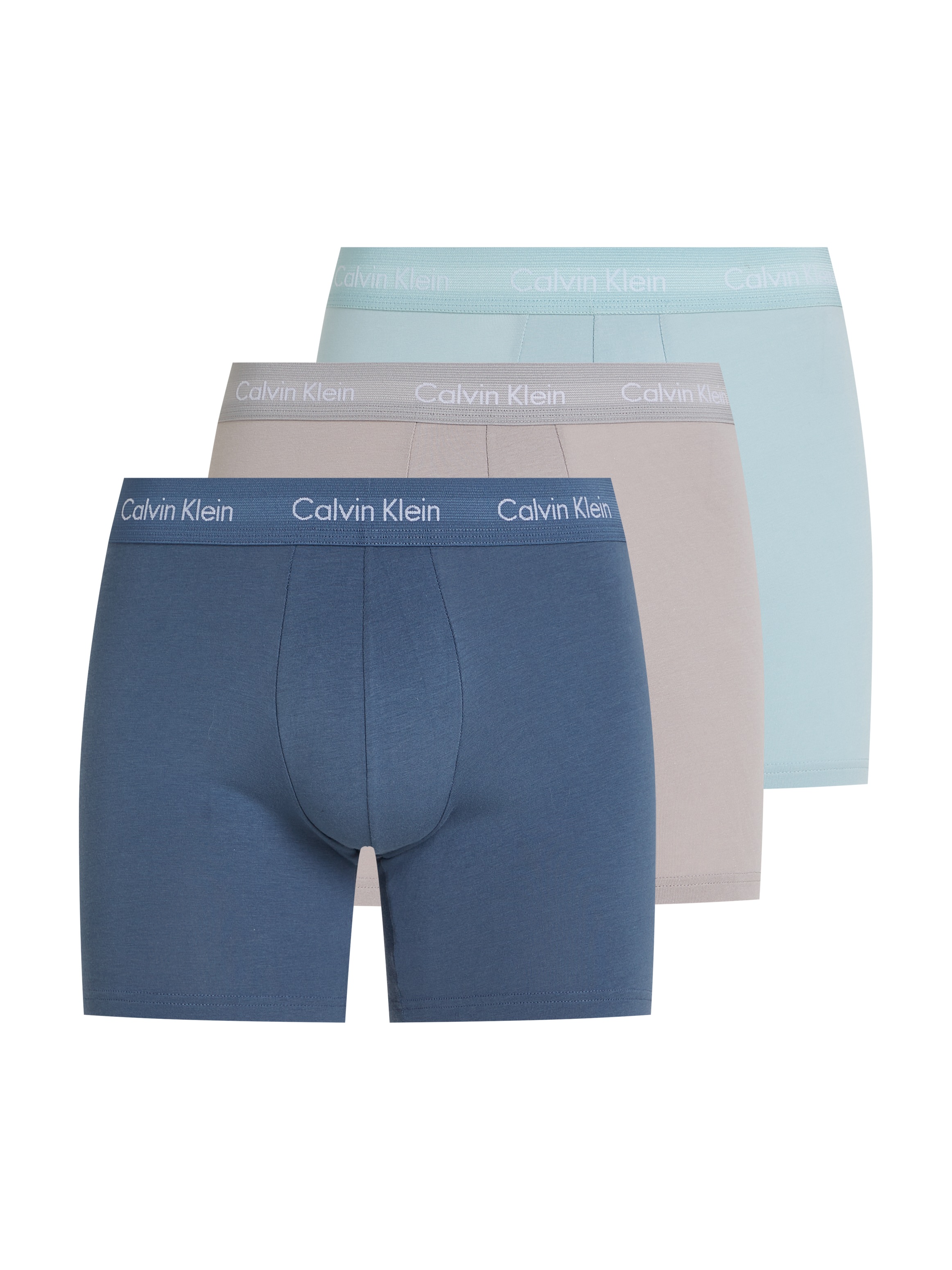 CALVIN KLEIN UNDERWEAR Boxer »CK lg Boxer« 3 Stk. tlg., mit längerem Bein ASH, VINTAGE INDIGO, STERLING BLUE L (52) - 3 Stk. 3 Stk. L (52) Lange...