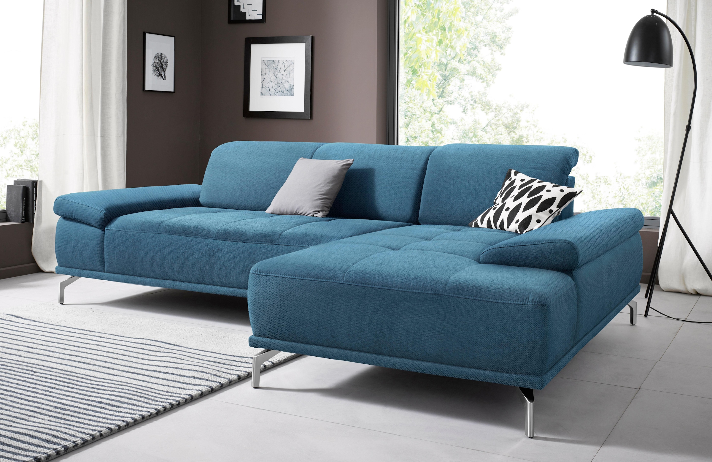Places of Style Ecksofa "Caluna", Inkl.Sitztiefenverstellung, wahlweise mit günstig online kaufen
