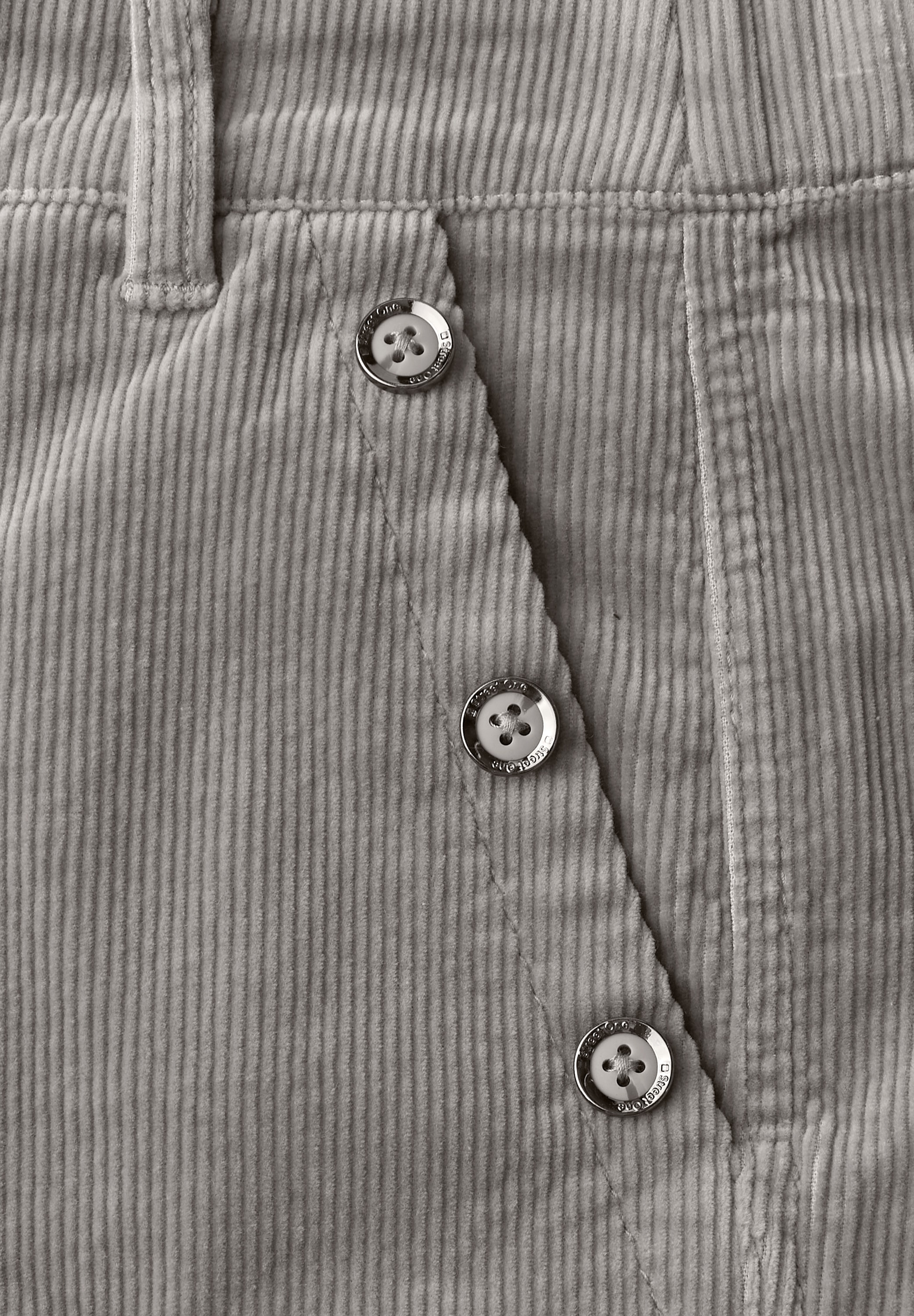 STREET ONE Cordhose  Straight Leg, Mid Waist