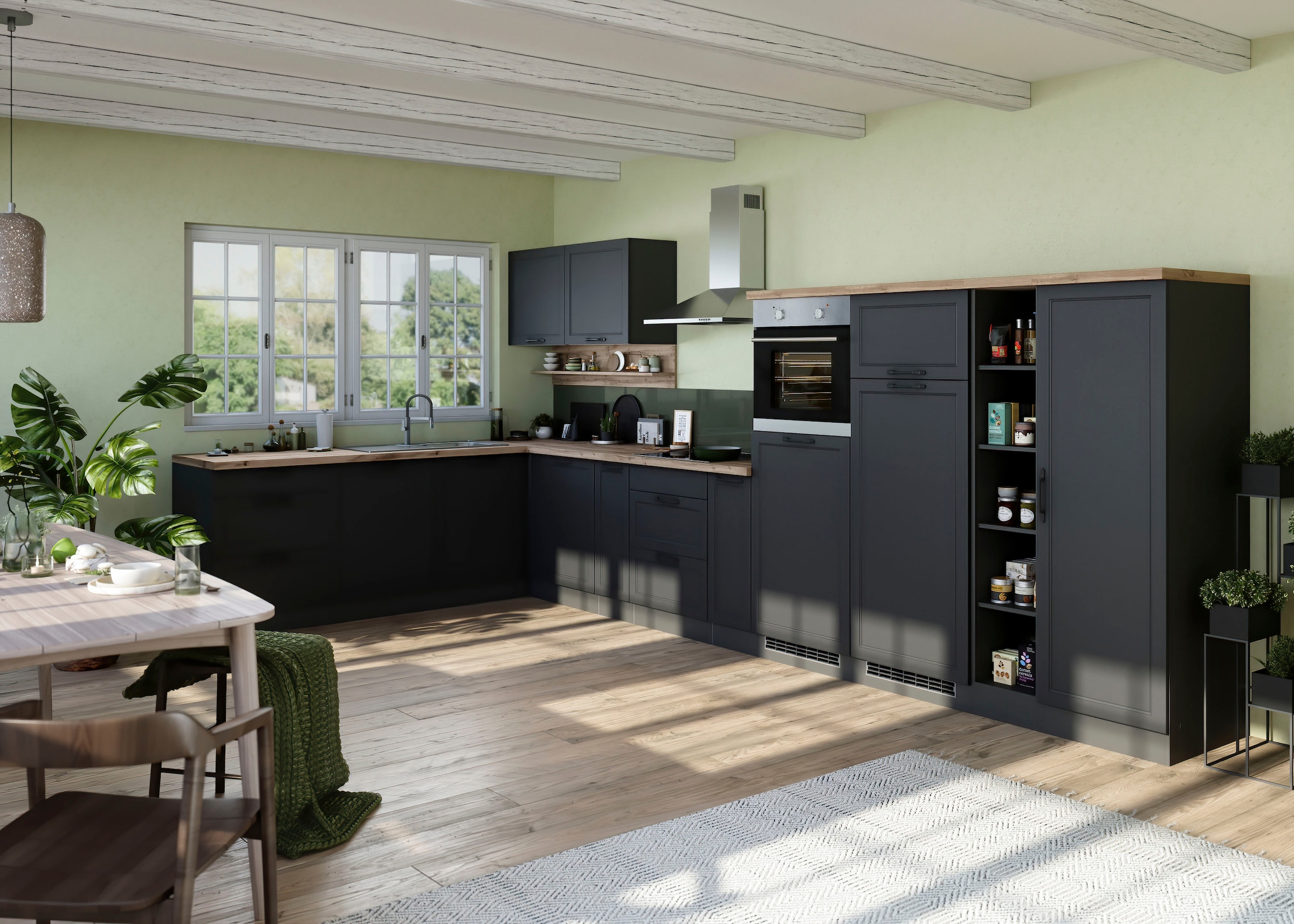 KOCHSTATION Winkelküche »KS-Lana«, Stellbreite 240/440 cm, wahlweise mit E-Geräten