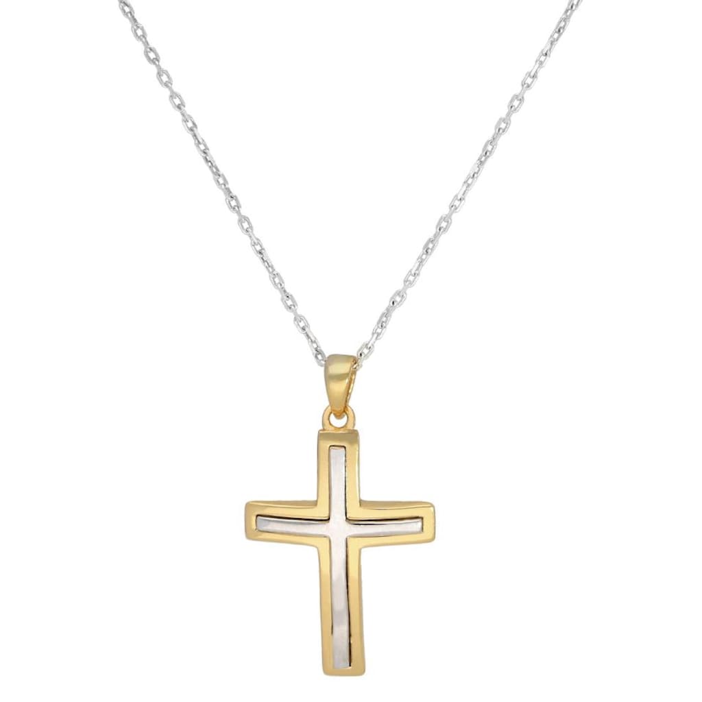 Firetti Kette mit Anhänger »Schmuck Geschenk Silber 925 Halsschmuck Halskette Ankerkette Kreuz«