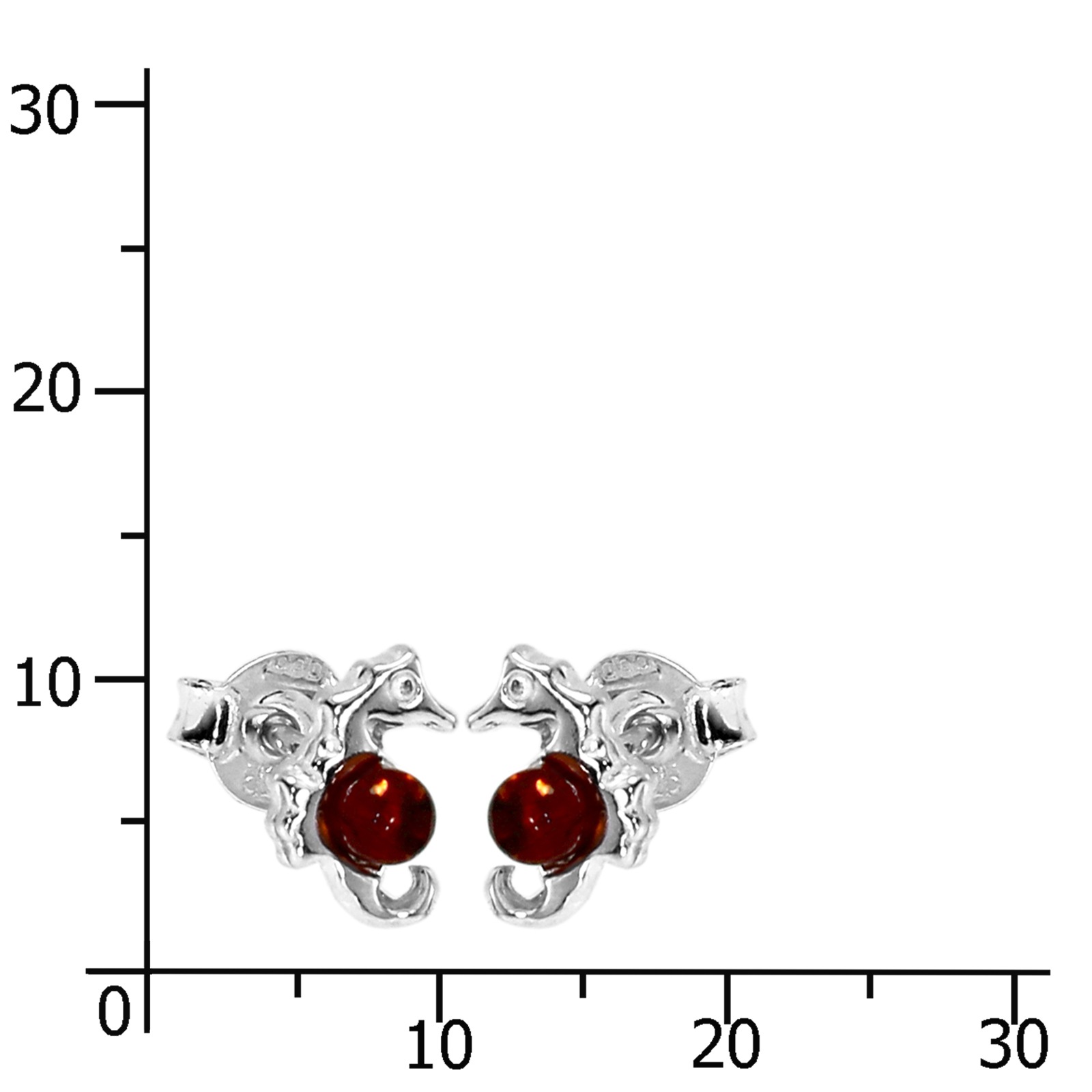 OSTSEE-SCHMUCK Paar Ohrstecker »Ostsee-Schmuck Ohrstecker Seepferdchen Ohrstecker Seepferdchen«, (2 tlg.)