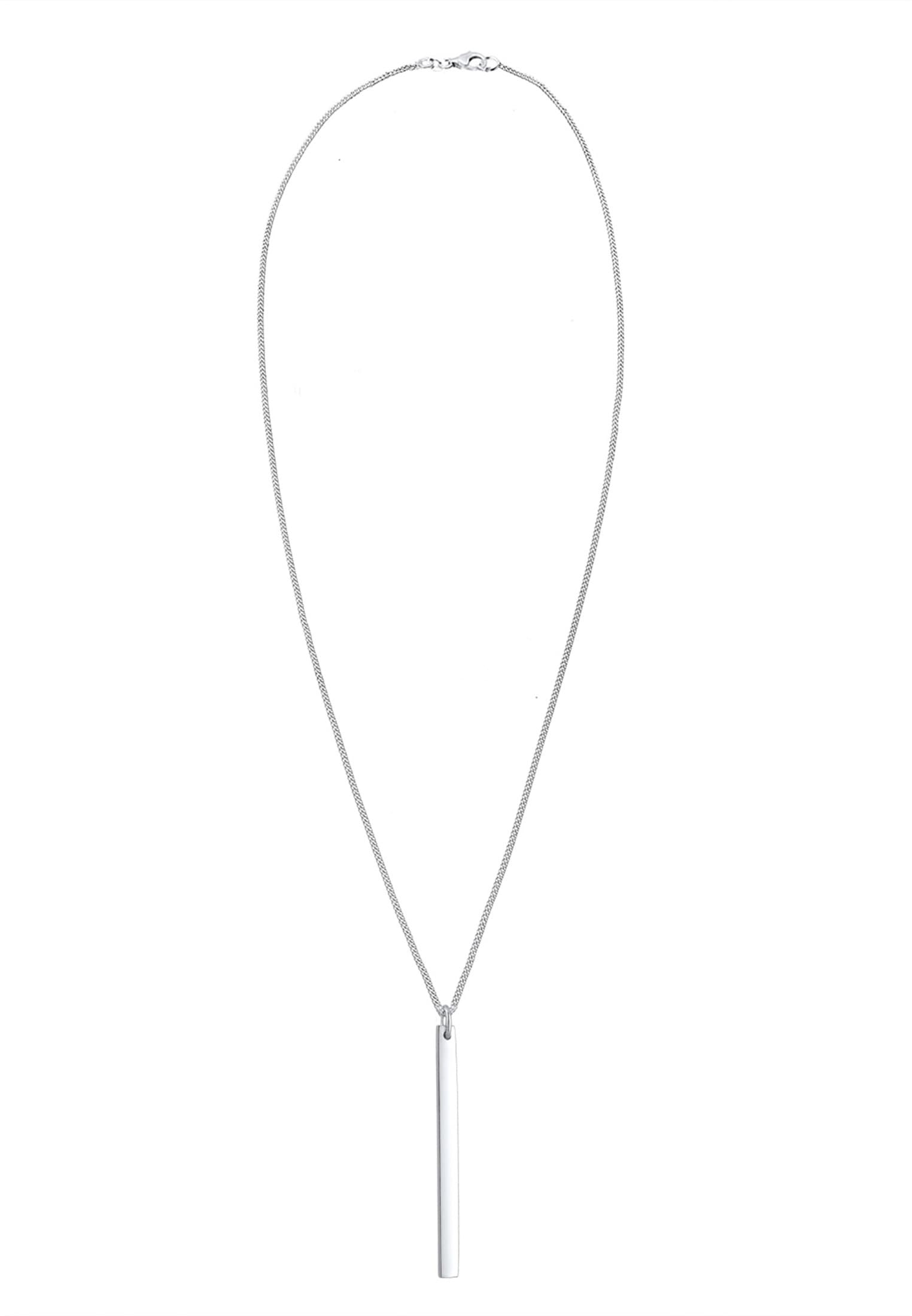 Elli Kette mit Anhänger »Panzerkette Geo Symbol Stab Layer Cool 925 Silber«