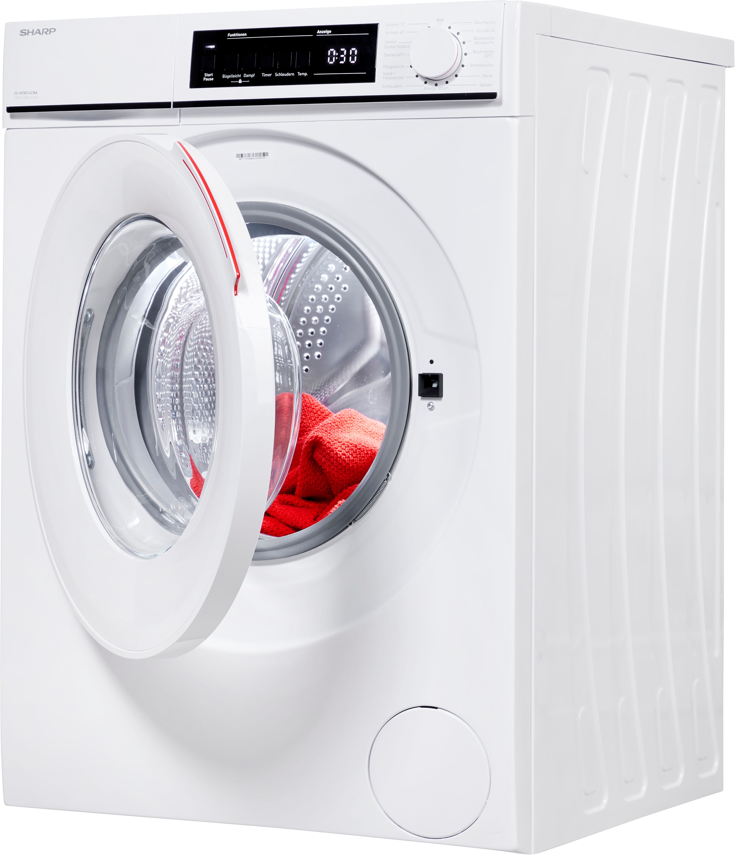 Sharp Waschmaschine »ES-NFW014CWA-DE«, 10 kg, 1400 U/min