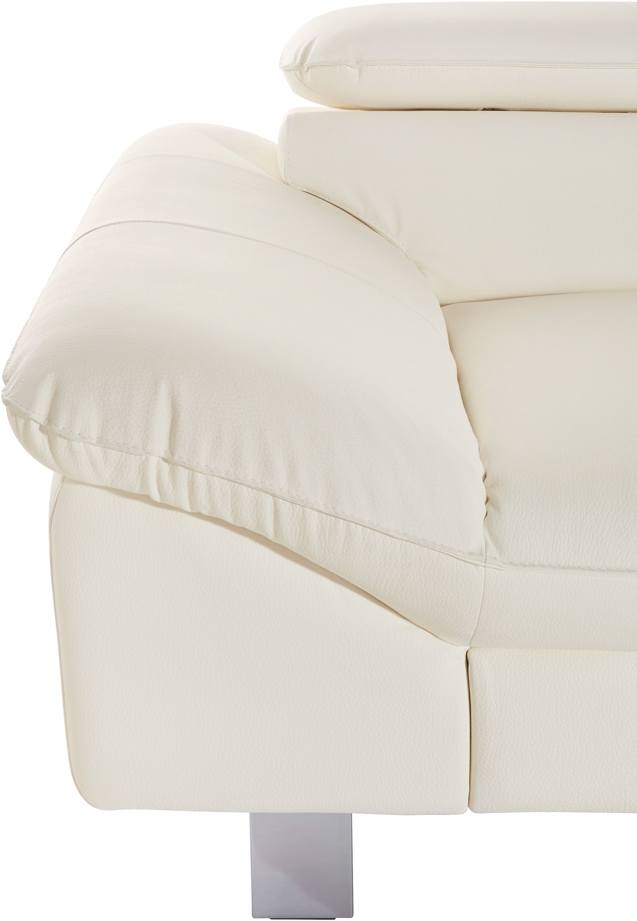 COTTA Polstergarnitur »Driver L-Form«, (Set), Set bestehend aus: Ecksofa mit Kopfteilverstellung & Hocker
