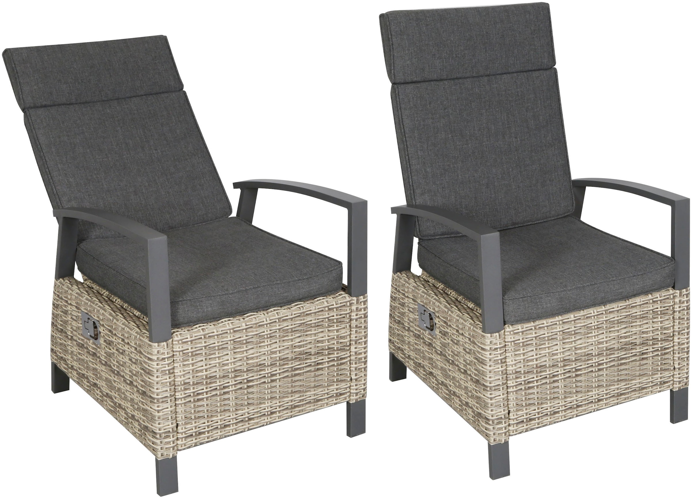 KONIFERA Hochlehner »New Monaco« (Set) 2 Stk.inklusive Sitzkissen