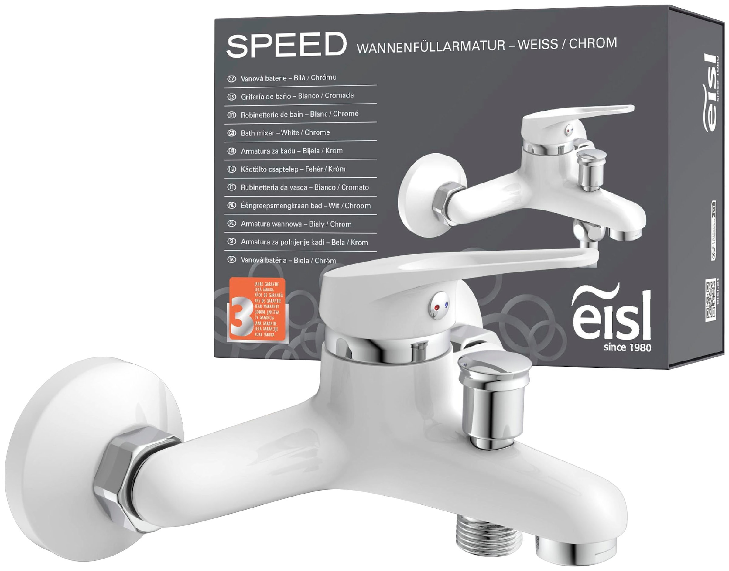 Eisl Badarmatur »3-teilige Serie SPEED«, (Set), geräuscharm, Marken-Mischdüse