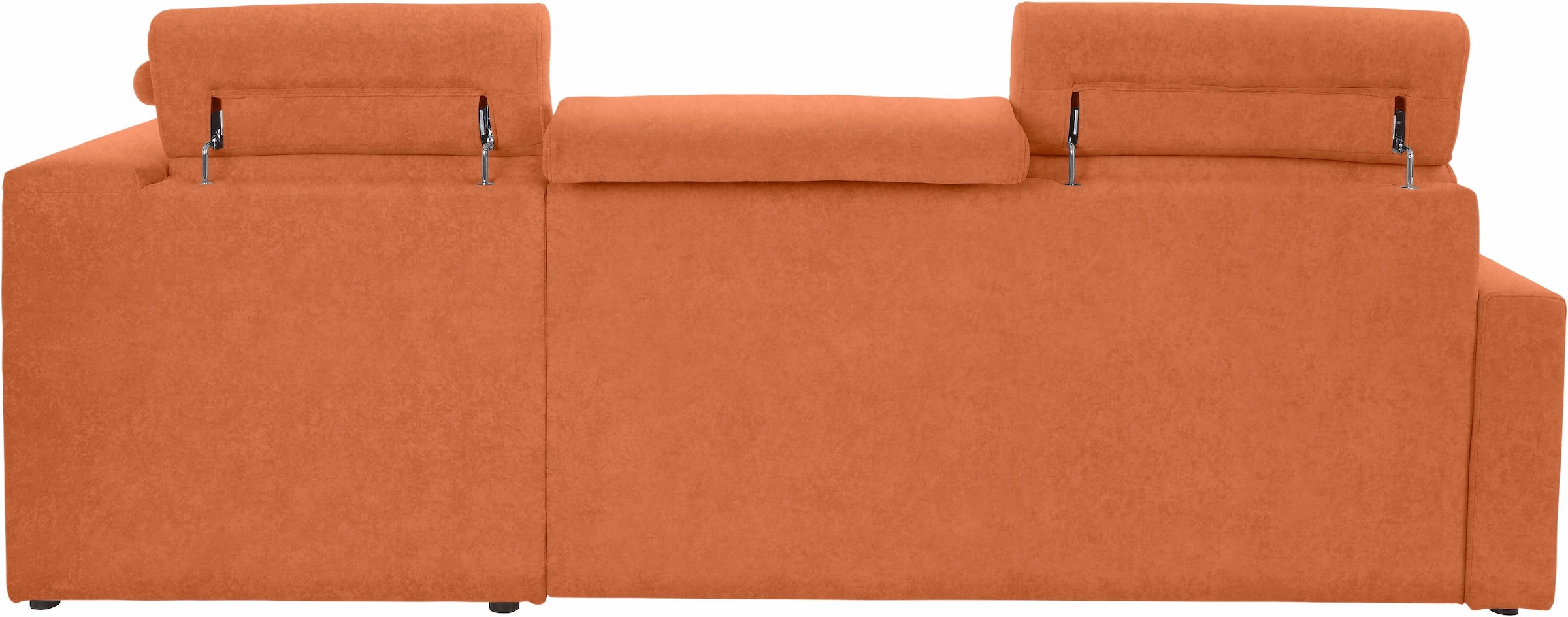 DOMO collection Ecksofa »Ava, moderne Sitzheftung mit toller Doppelnaht, komfortabel, L-Form«, mit Ottomane, inkl. Federkern, wahlweise mit Kopfteilverstellungen