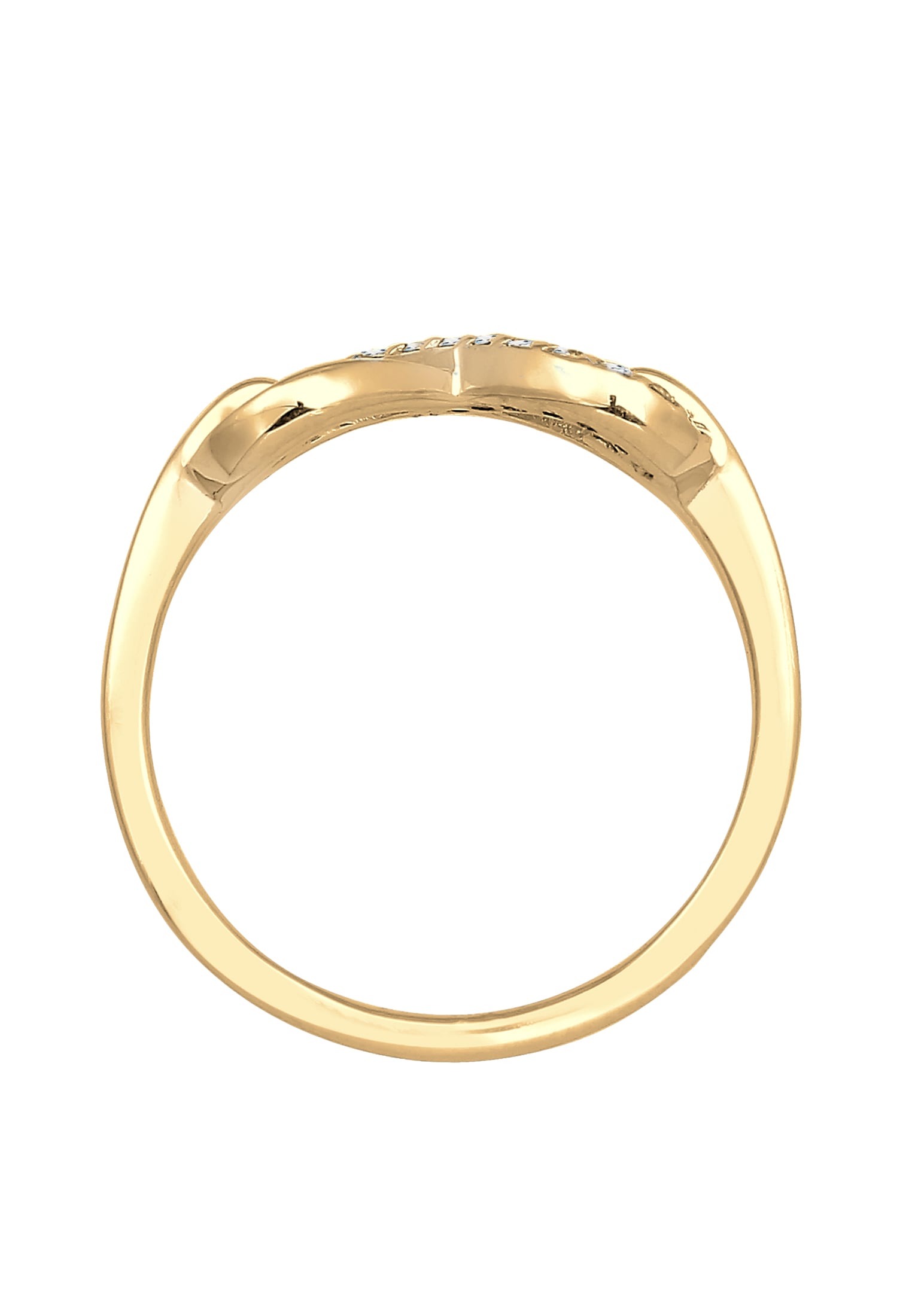 Elli DIAMONDS Verlobungsring »Infinity Symbol Diamant (0.065 ct.) 585 Gelbgold«