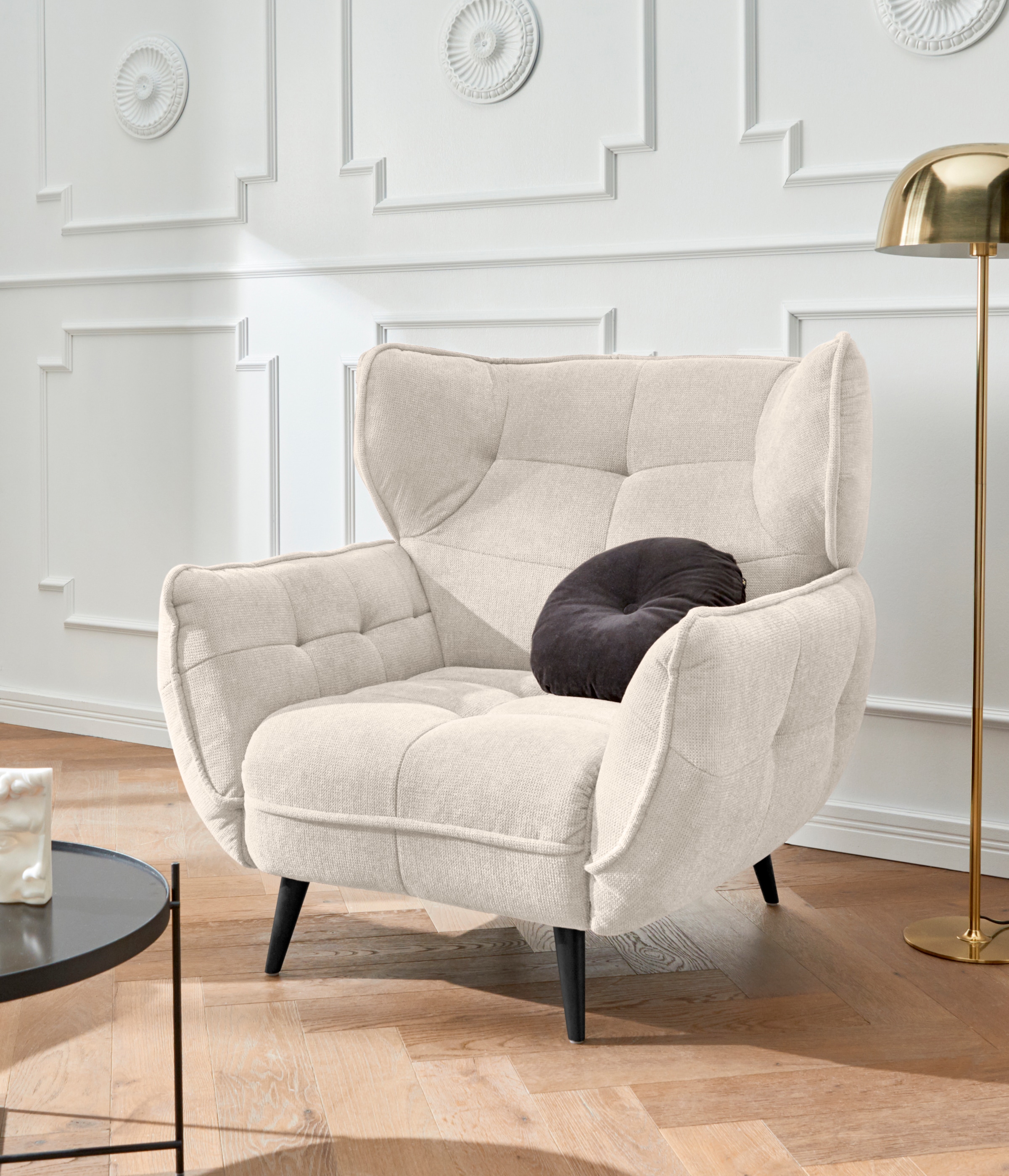 Leonique Sessel »Ariana«, Stylischer Hochlehner bzw. Ohrensessel günstig online kaufen