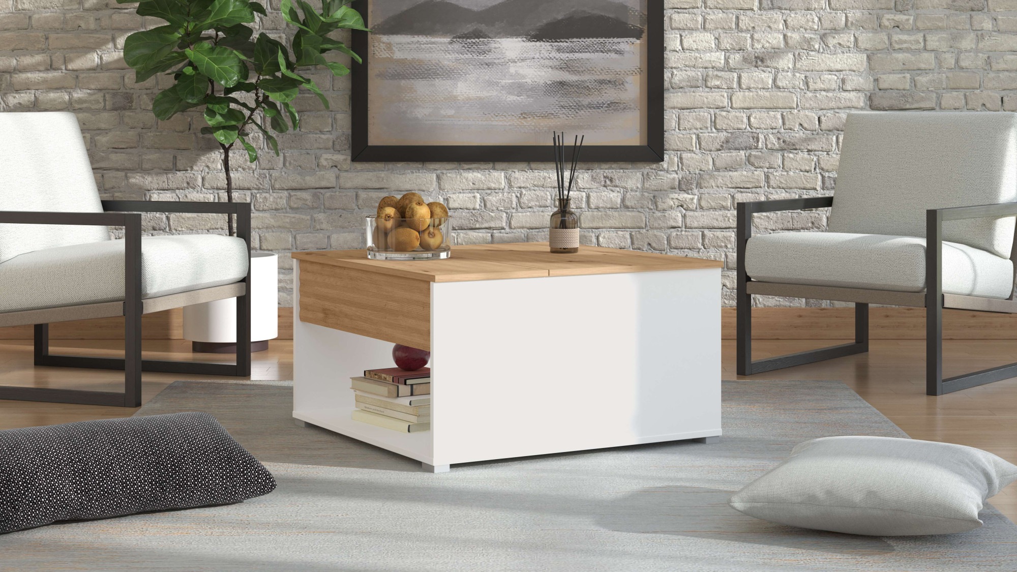 Home affaire Couchtisch »Taranto Kaffeetisch, 80 cm, quadratische Form, mod günstig online kaufen