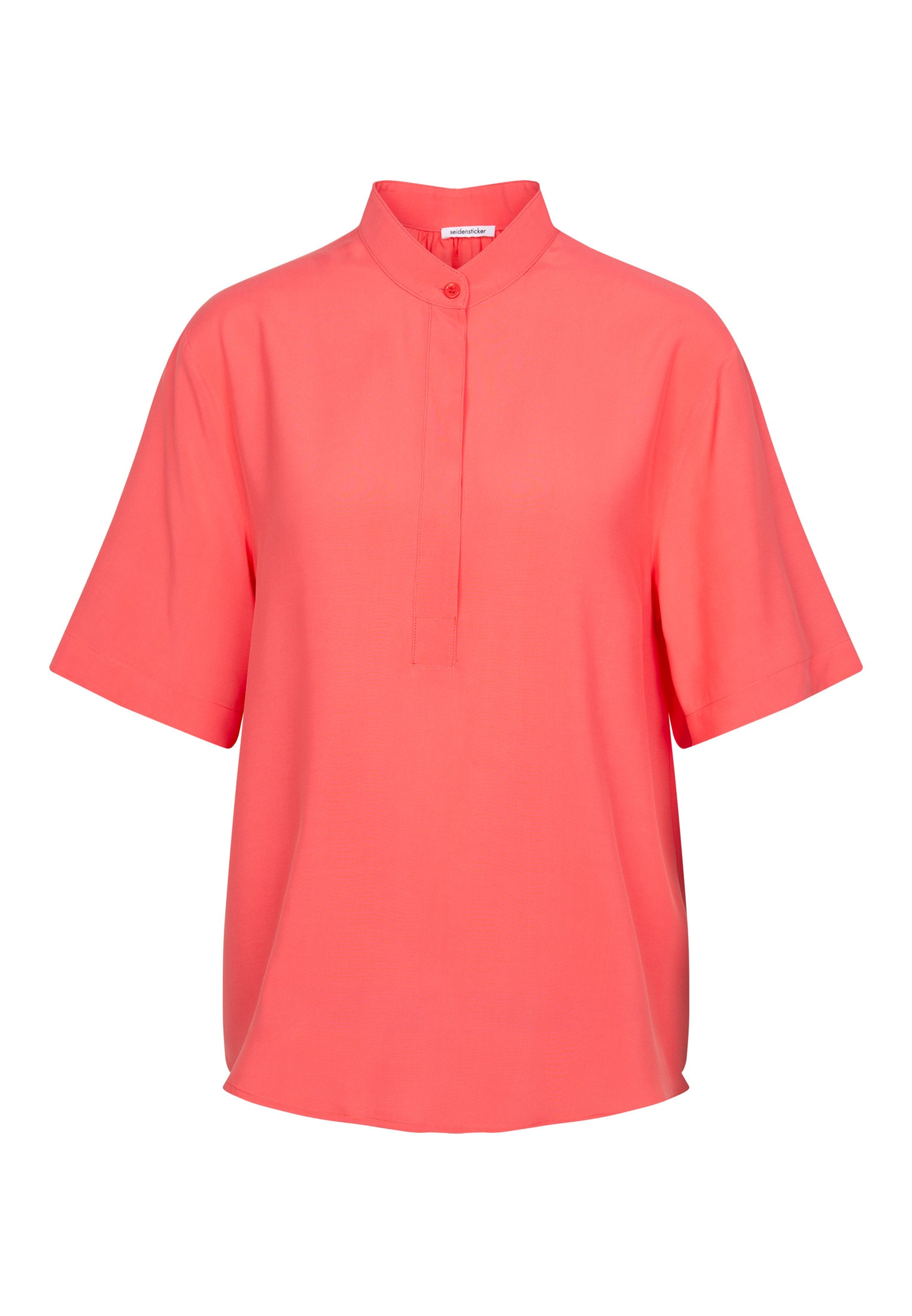 seidensticker Shirtbluse »Schwarze Rose«, Kurzarm Rundhals Uni