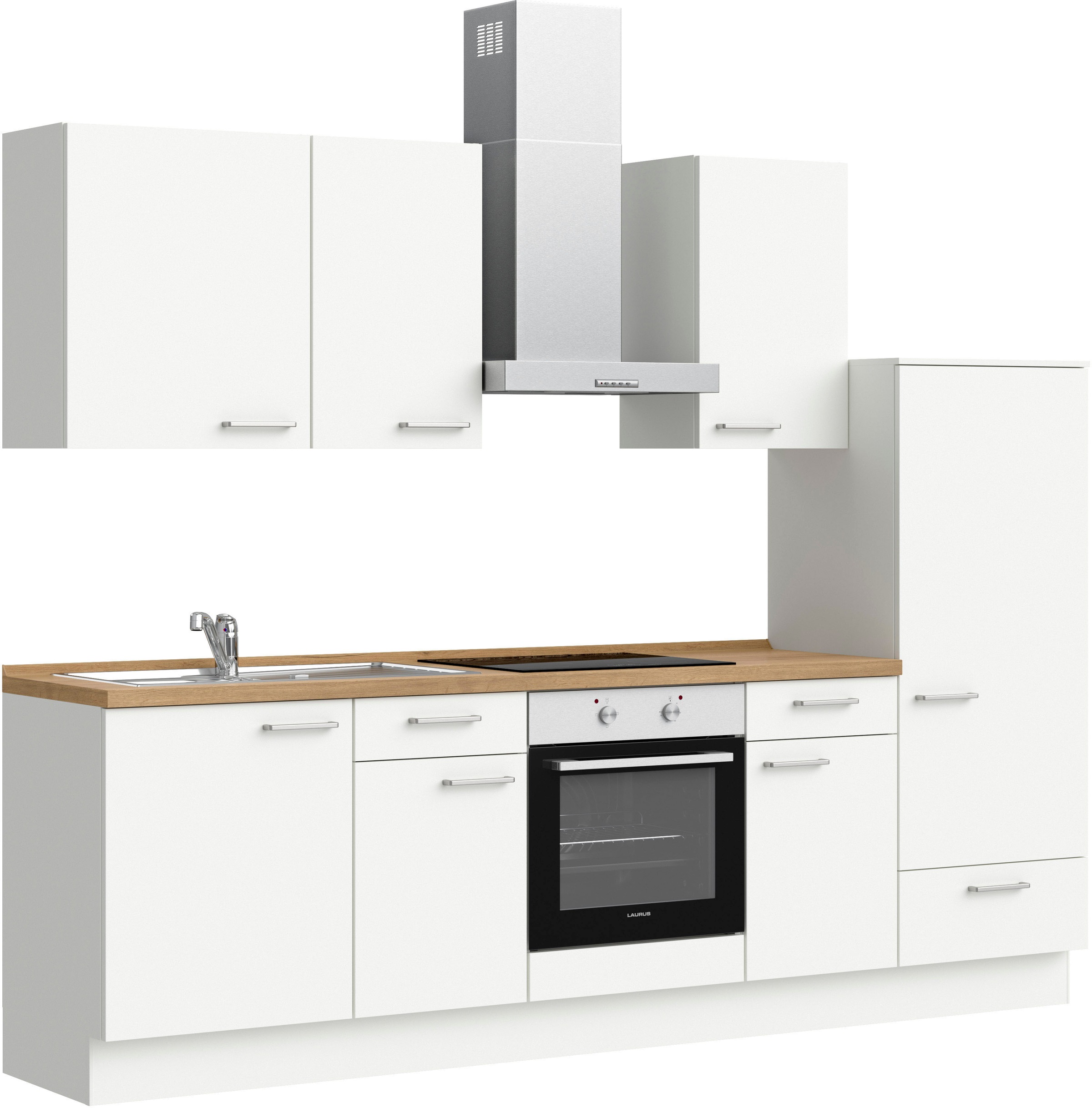 nobilia® Küchenzeile »"Touch I"«, vormontiert, Ausrichtung wählbar, Breite 270 cm, wahlw. mit E-Geräten