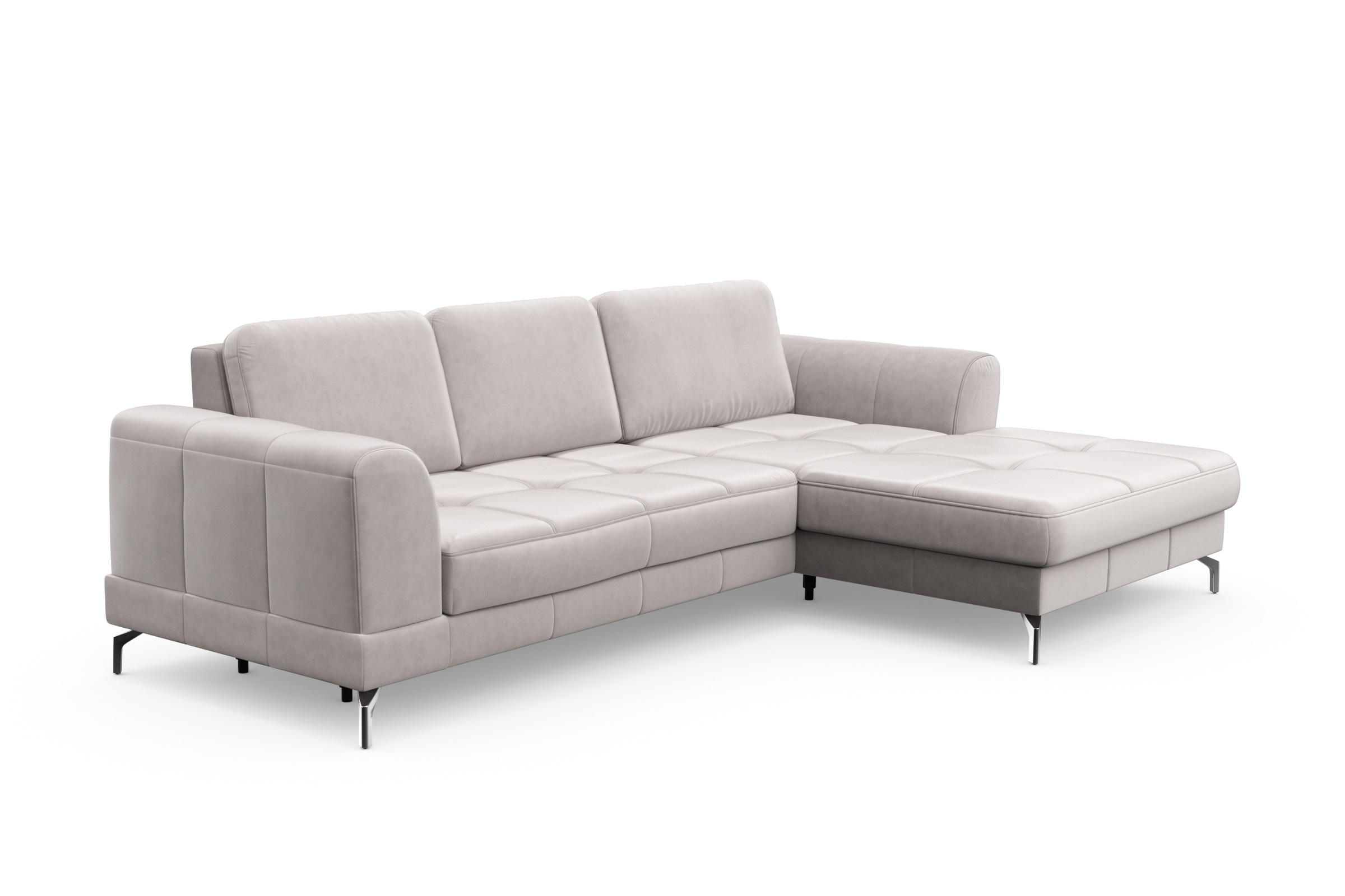 sit&more Ecksofa »Bendigo L-Form«, inklusive Sitztiefenverstellung, Bodenfreiheit 12 cm, in 2 Fußfarben