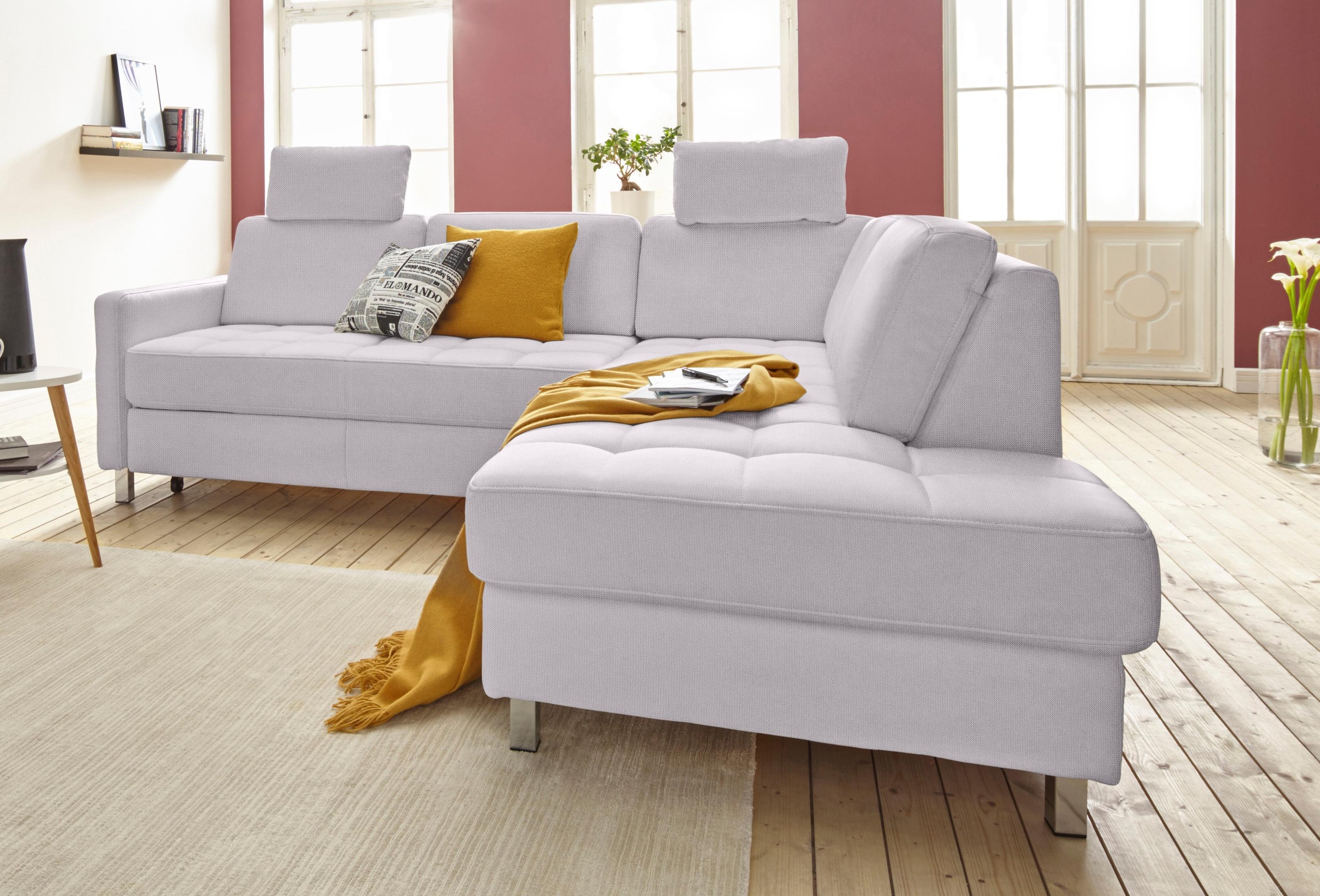 sit&more Ecksofa "Pablo L-Form", wahlweise mit Bettfunktion und Bettkasten günstig online kaufen