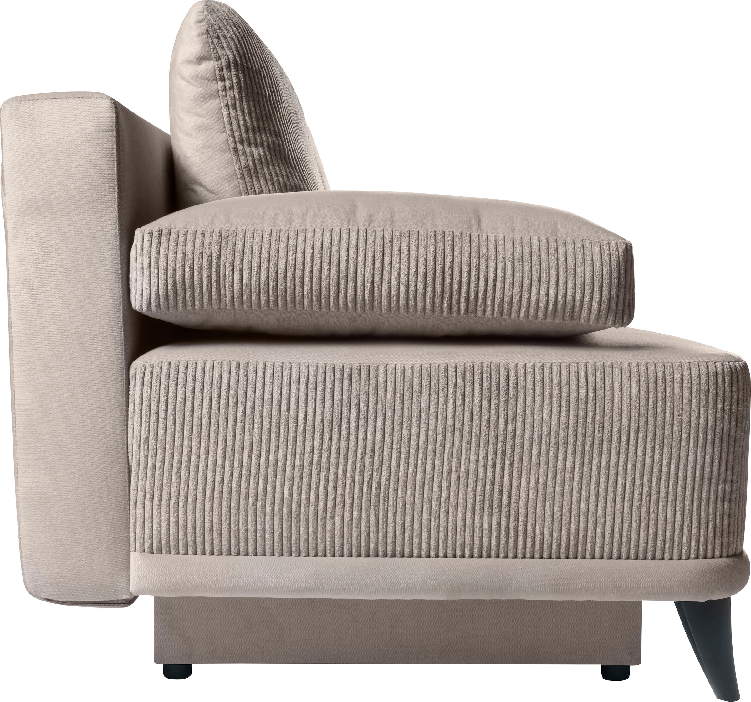 WERK2 Schlafsofa »Rosso Breite 202 modern & bequem, Federkern, Bettkasten, Bettfunktion« Cord, Schlaffunktion, Bettkasten