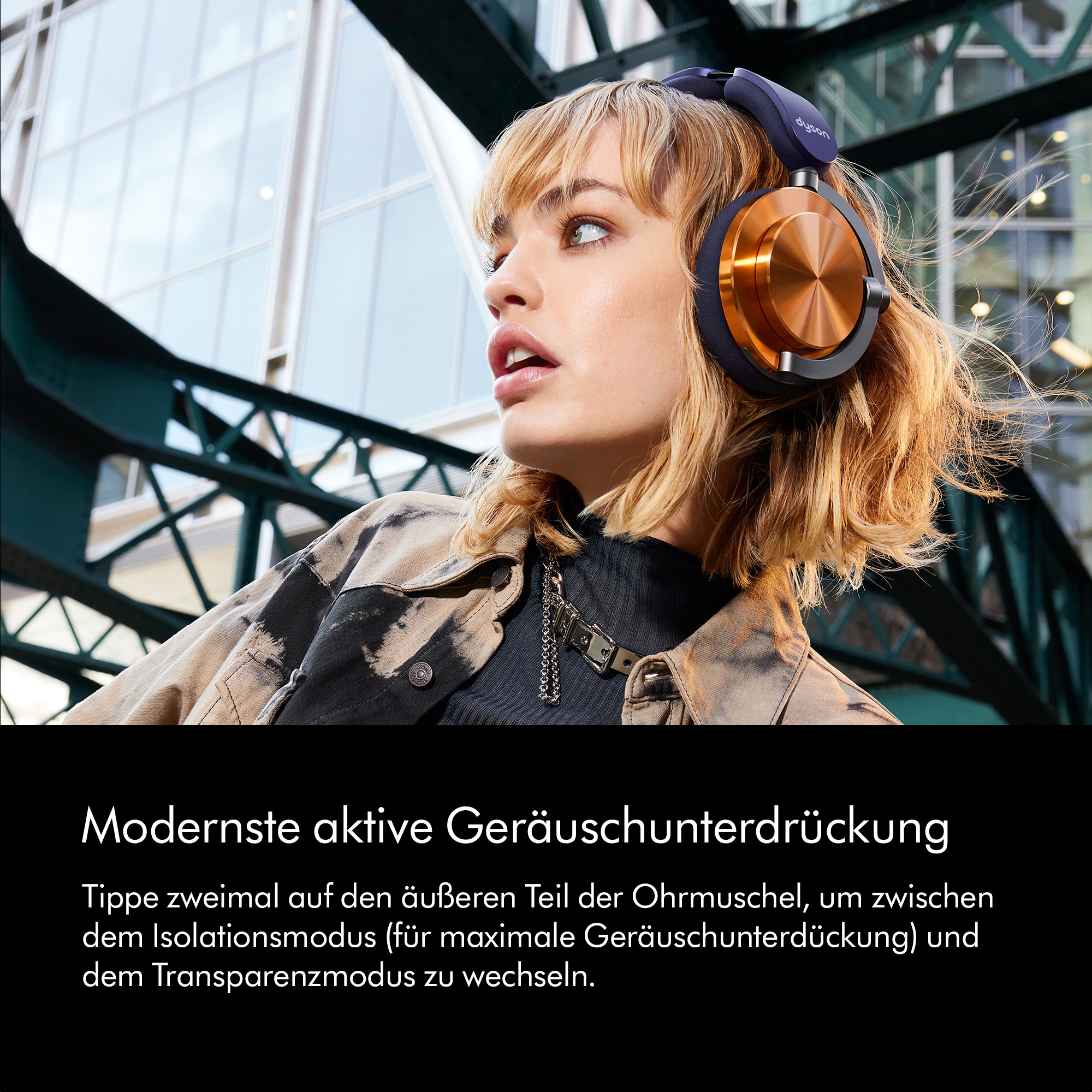DYSON Over-Ear-Kopfhörer »OnTrac™« Bluetooth Geräuschisolierung | Transparenzmodus Integriertes Mikrofon zum telefonieren und Geräuschunterdrückung