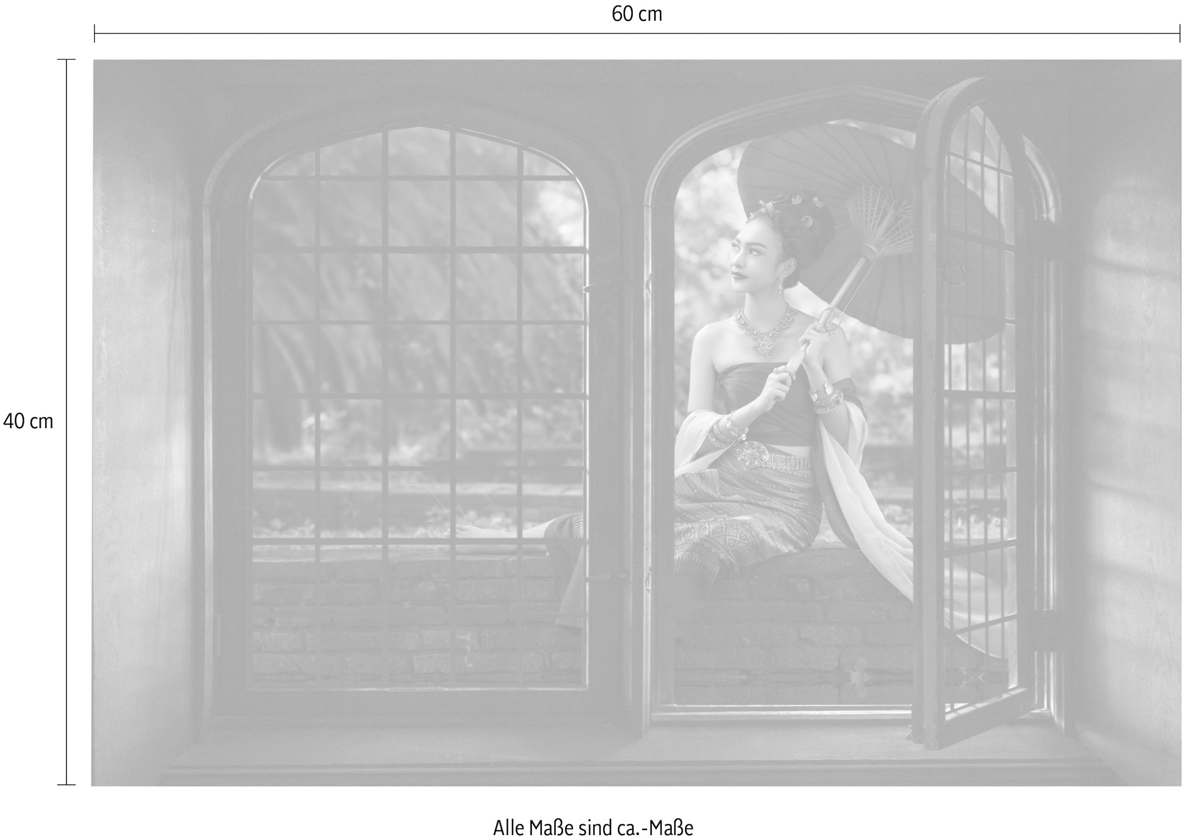 queence Wandsticker »Wald«, Wandsticker, Wandbild, selbstklebend, 3D, Fenster