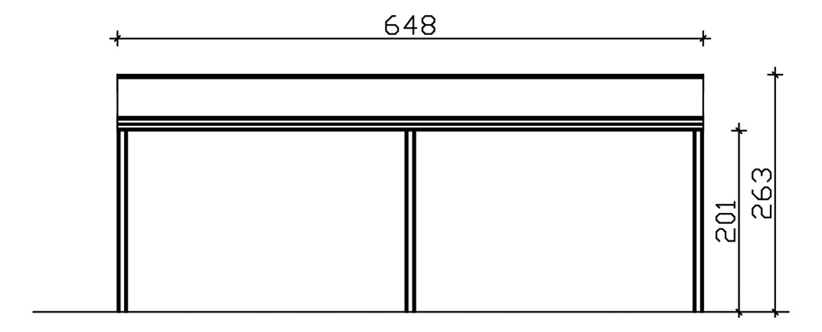 Skanholz Terrassendach »Monza«, BxT: 648x357