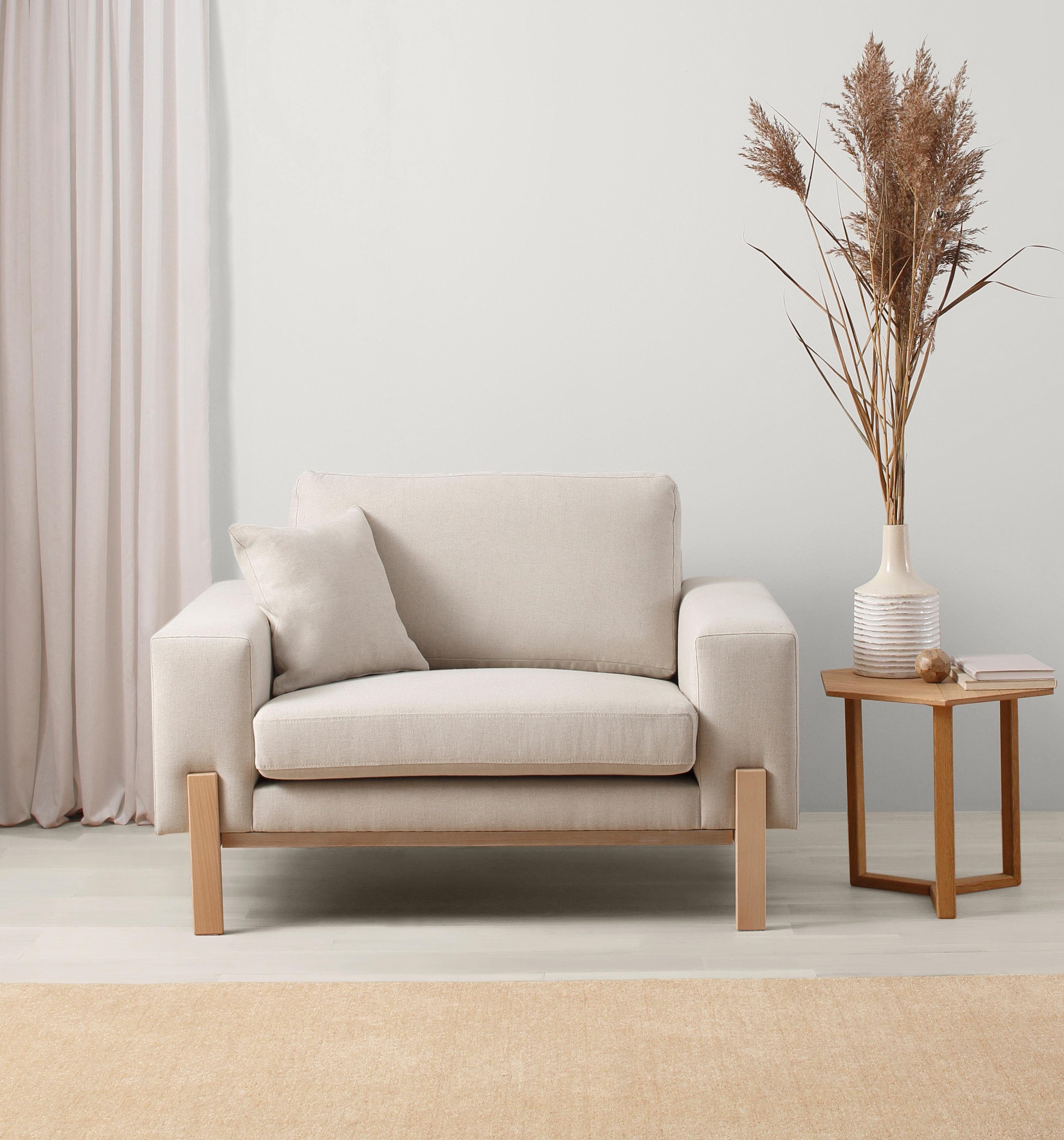 OTTO products Loveseat "Hanne Sessel mit Holzrahmen", Verschiedene Bezugsqu günstig online kaufen