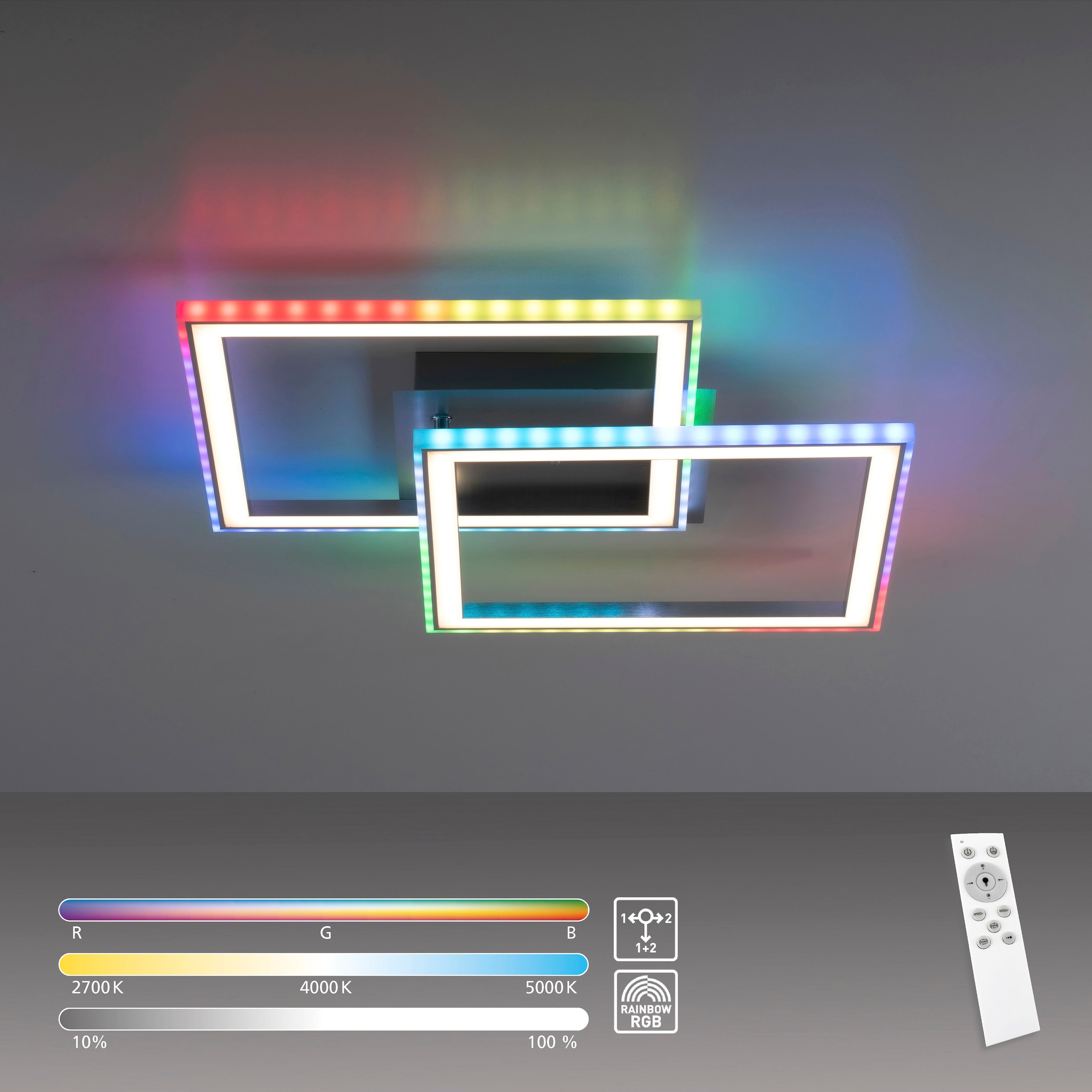 my home LED Deckenleuchte online Farbtemperatursteuerung, mit kaufen dimmbar Infrarotfernbedienung, »Luan«
