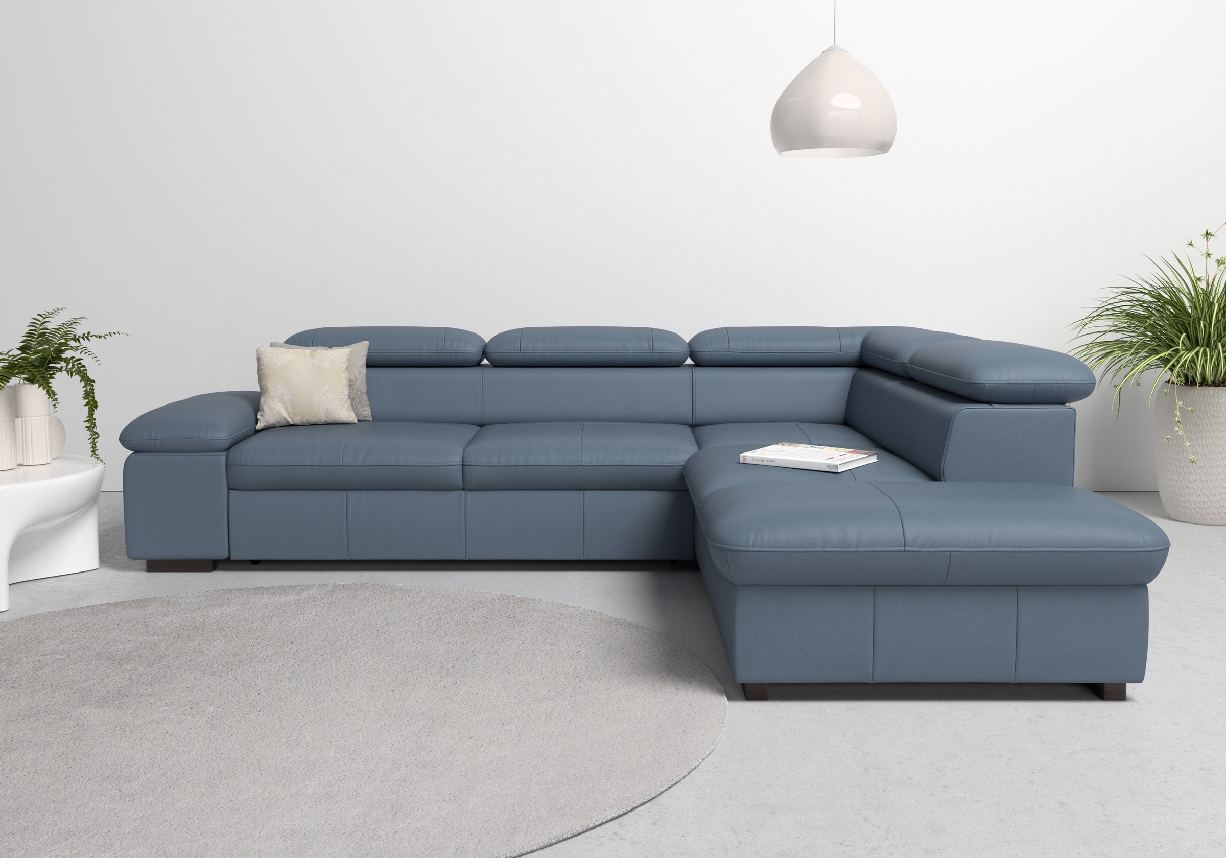 Home affaire Ecksofa »Alberto L-Form«, mit Kopfteilverstellung, wahlweise mit Bettfunktion