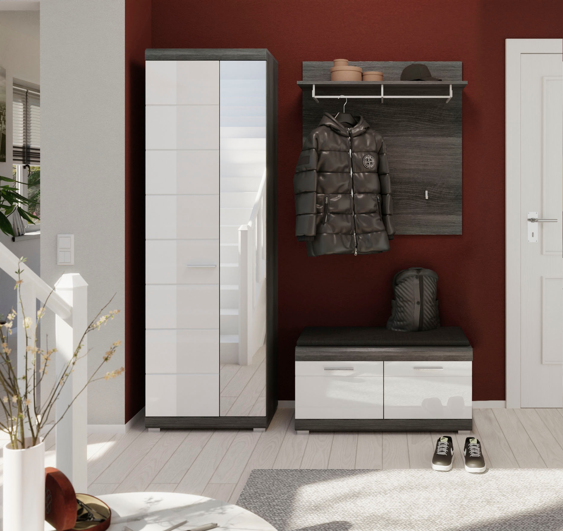 INOSIGN Garderoben-Set »SIENA, Breite 167 cm, 3-teiliges Set, individuell s günstig online kaufen