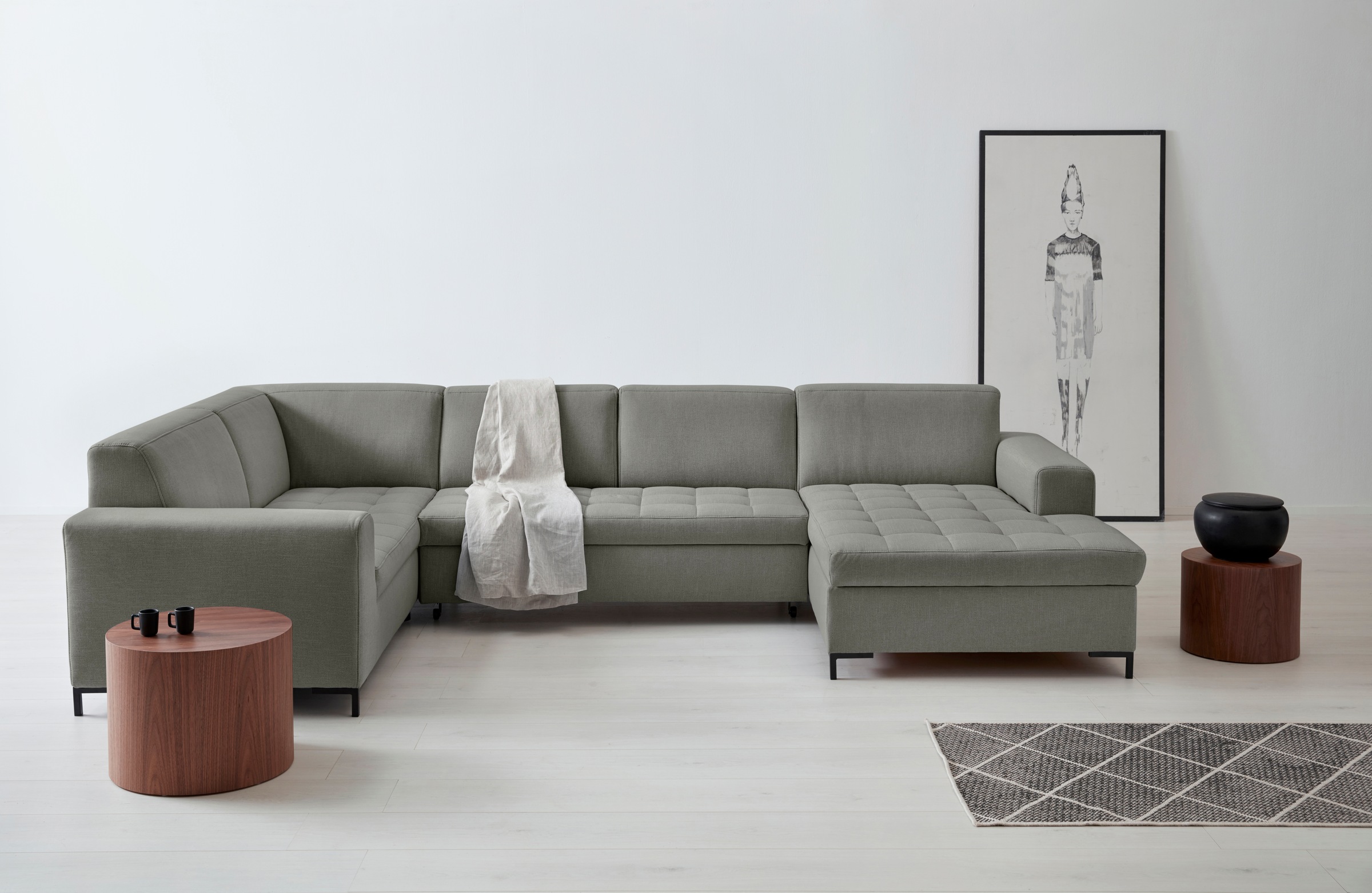 OTTO products Wohnlandschaft "Grazzo U-Form", hochwertige Stoffe aus recyce günstig online kaufen