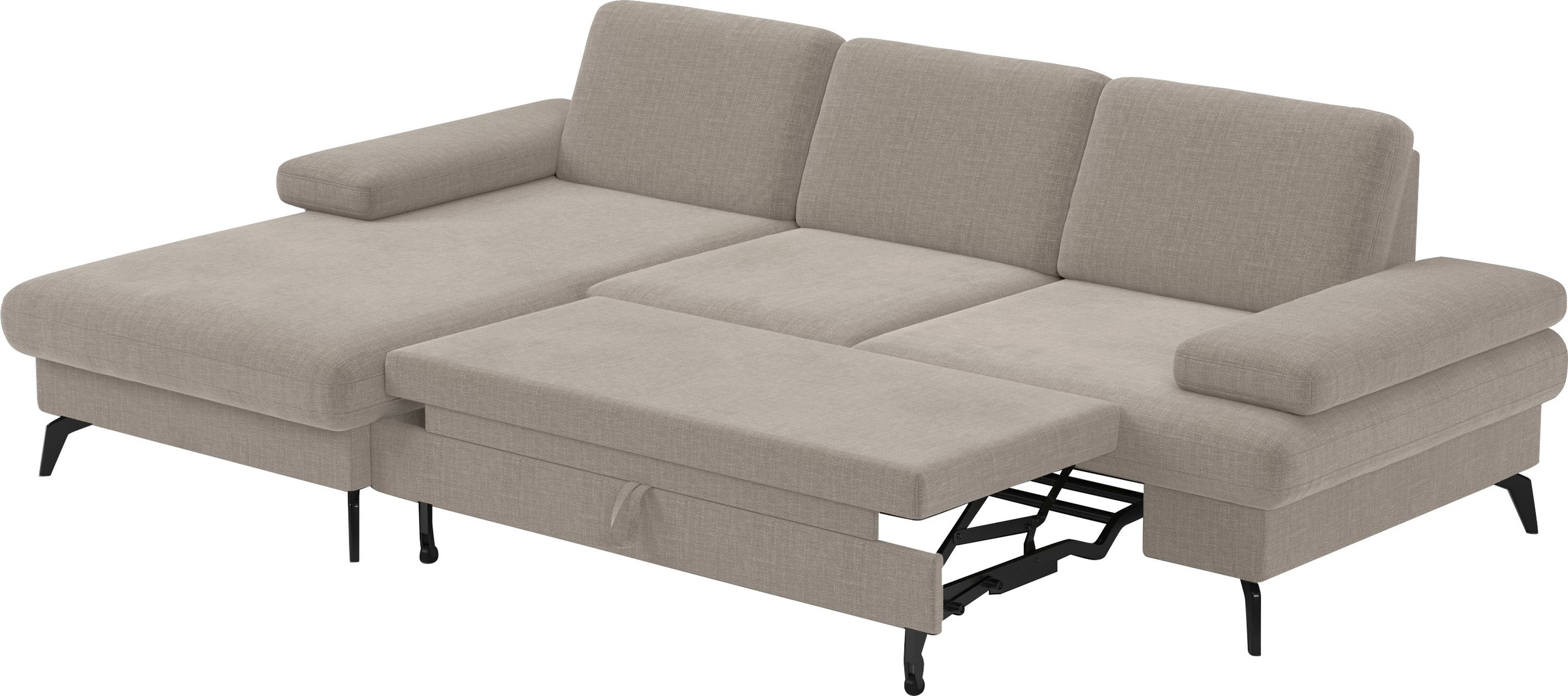 sit&more Ecksofa »Morris L-Form, inkl. Sitztiefenverstellung«, wahlweise mit Armteilverstellung, Bettfunktion & Bettkasten