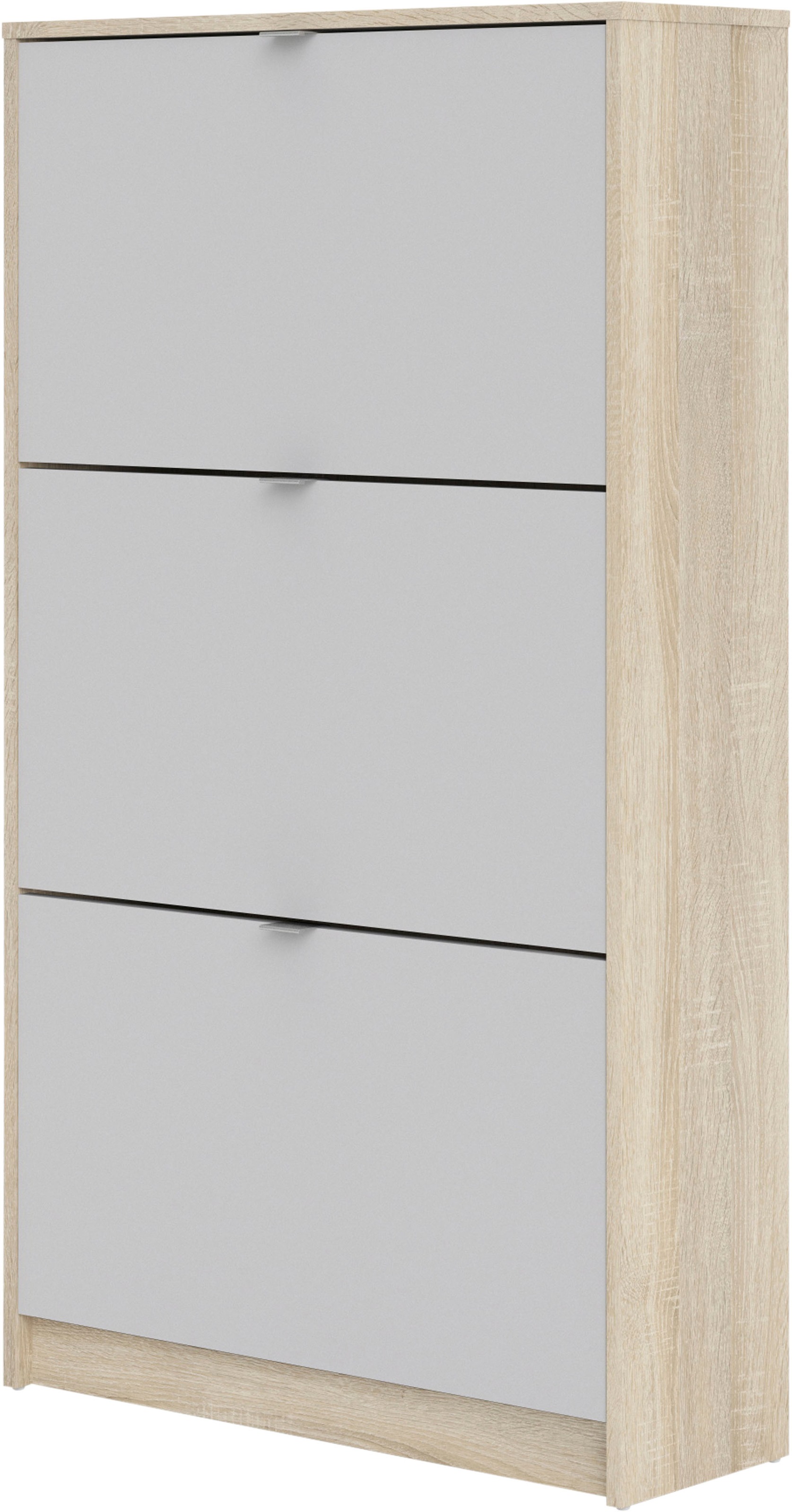 INOSIGN Schuhschrank »Shoes Schuhaufbewahrung, Schuhkommode, Schuhregal,«, mit drei Klappen, 2 Böden, Höhe 123 cm, ca. 18 Paar Schuhe