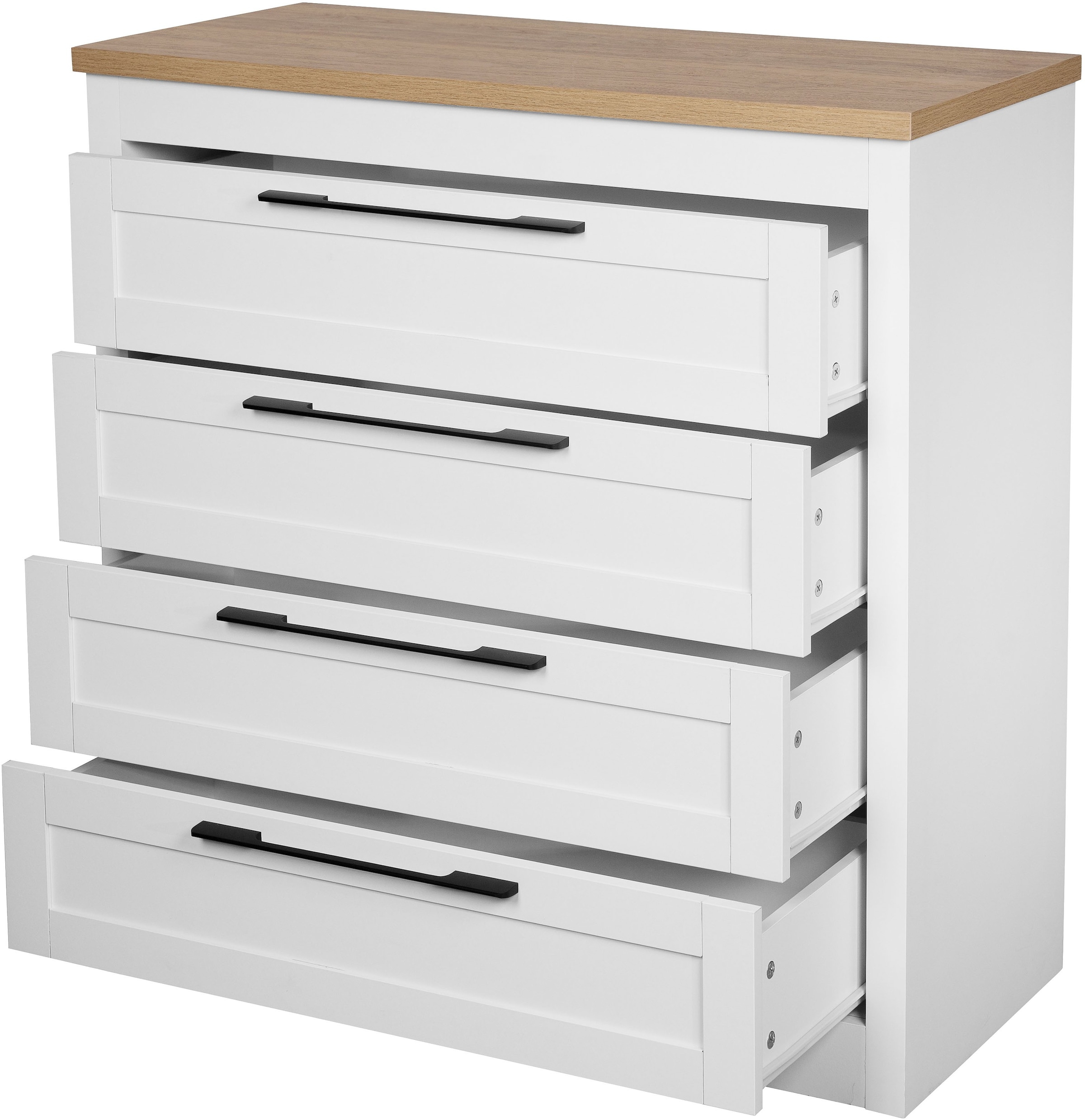 OTTO home Schubkastenkommode »Büsum Schlafzimmer Schrank Wäscheschrank« Sideboard mit 4 Schubladen im Landhaus Design Bestseller