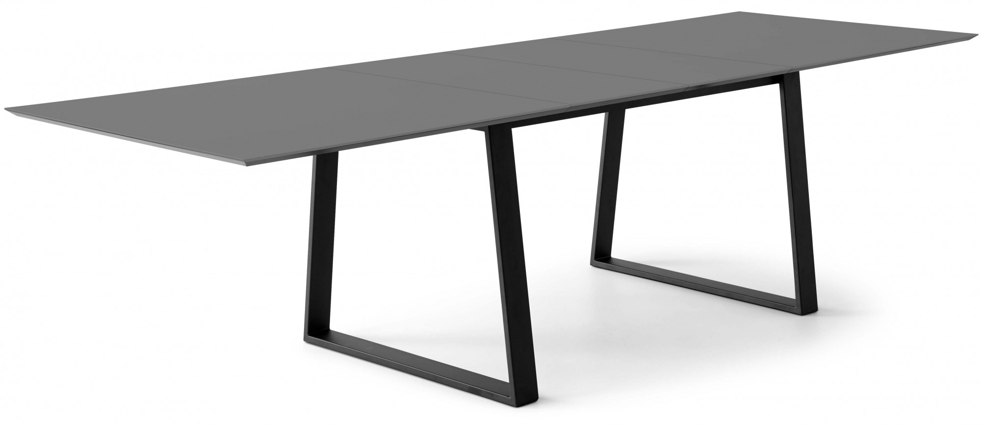 Hammel Furniture Esstisch »Meza Designtisch mit Auszugsfunktion und 2 Einlegeplatten«, (1 St.), rechteckige Tischplatte MDF, Trapez Metallgestell