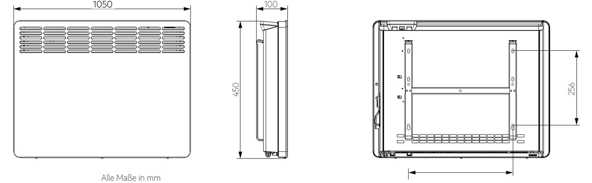 AEG Haustechnik Konvektor »»WKL 3005«, Elektroheizung energiesparend, 3000 W«, für ca. 35 m², LCD-Display, Wochenzeitschaltuhr