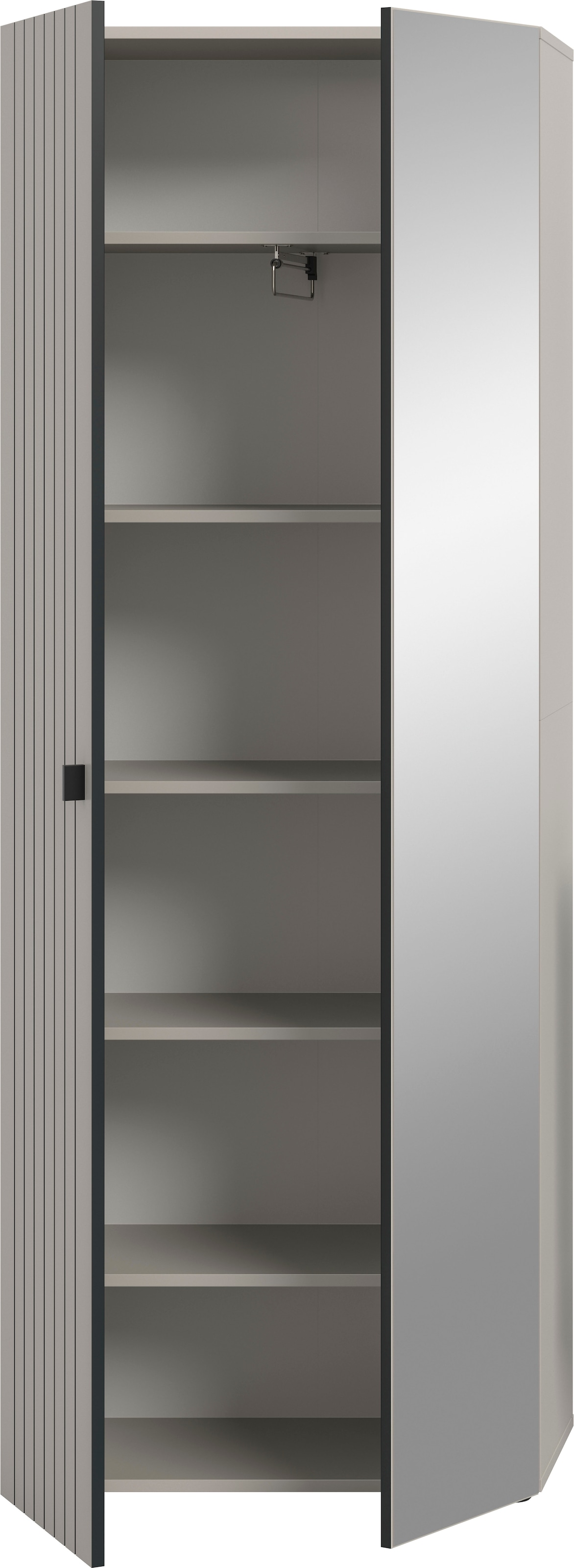 INOSIGN Garderobenschrank »TATIO, Höhe 192 cm, Rillenoptik, Spiegeltür« 1 Stk. tlg. Garderobenschrank, Flurschrank, Dielenschrank