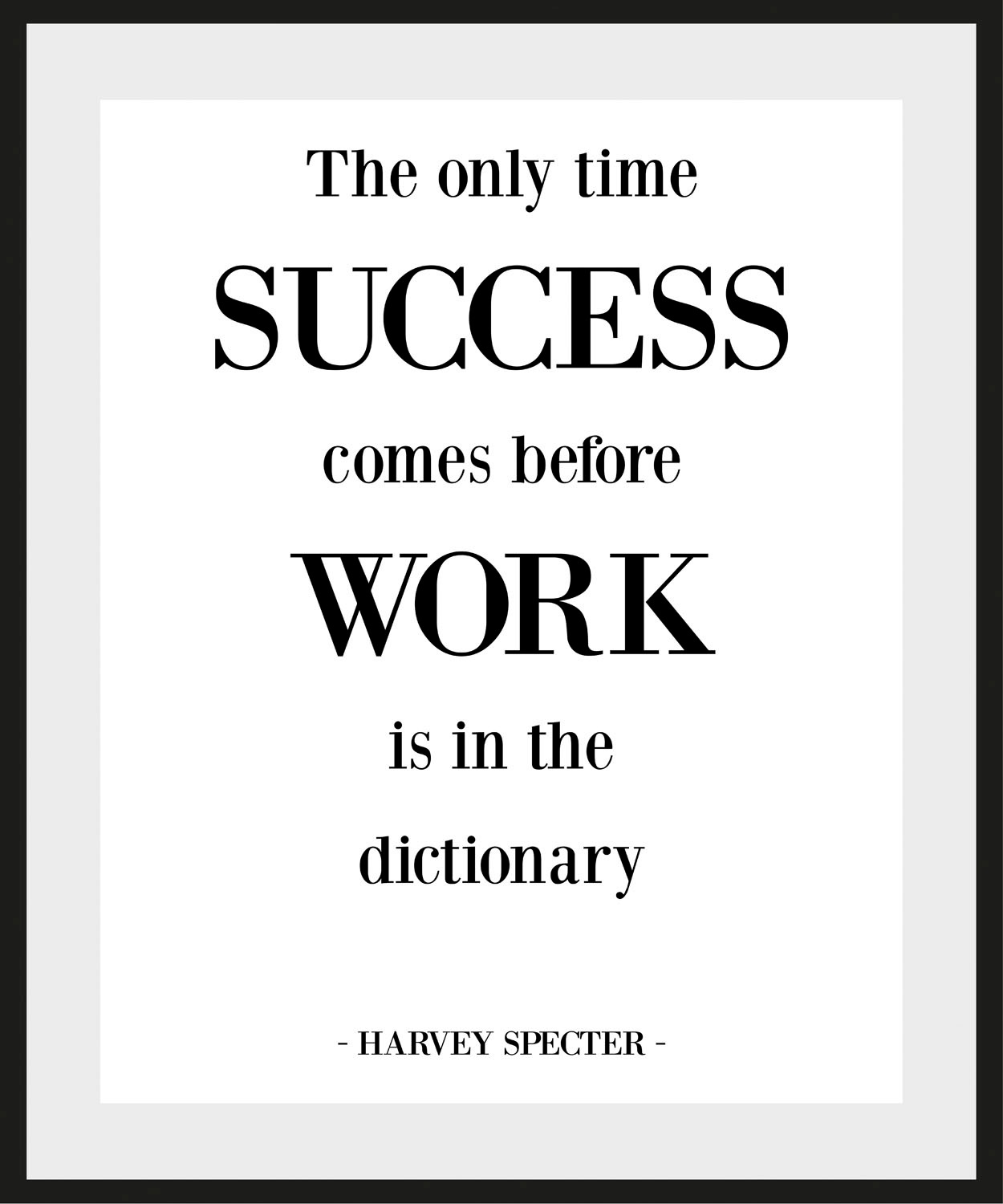 queence Bild »SUCCESS BEFORE WORK«, Schriftzug-Humor-Sprüche & Texte-Schwar günstig online kaufen