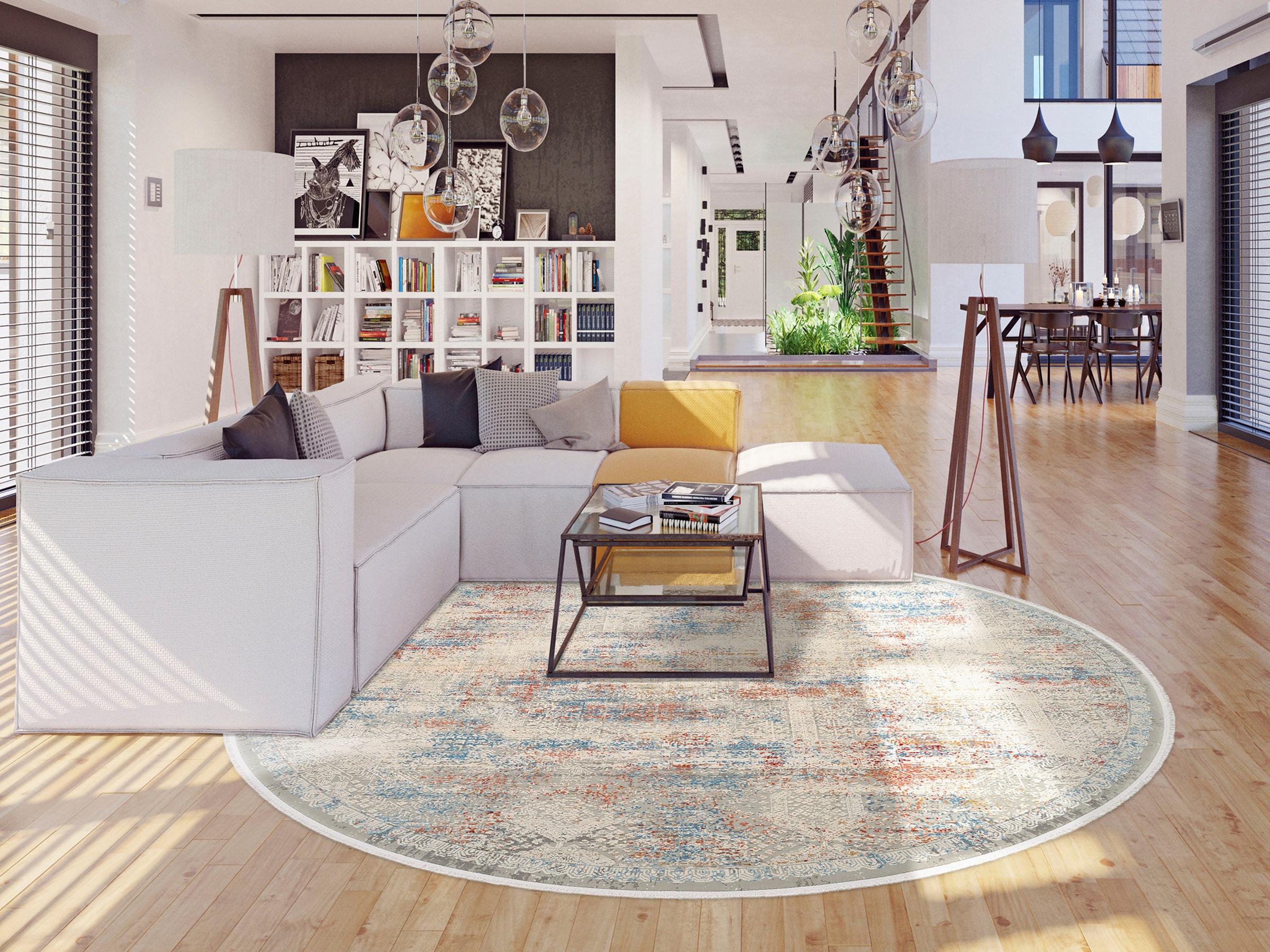 Musterring Teppich »APOLLO«, rund, 8 mm Höhe, exclusive MUSTERRING DELUXE COLLECTION hochwertig gekettelt Fransen