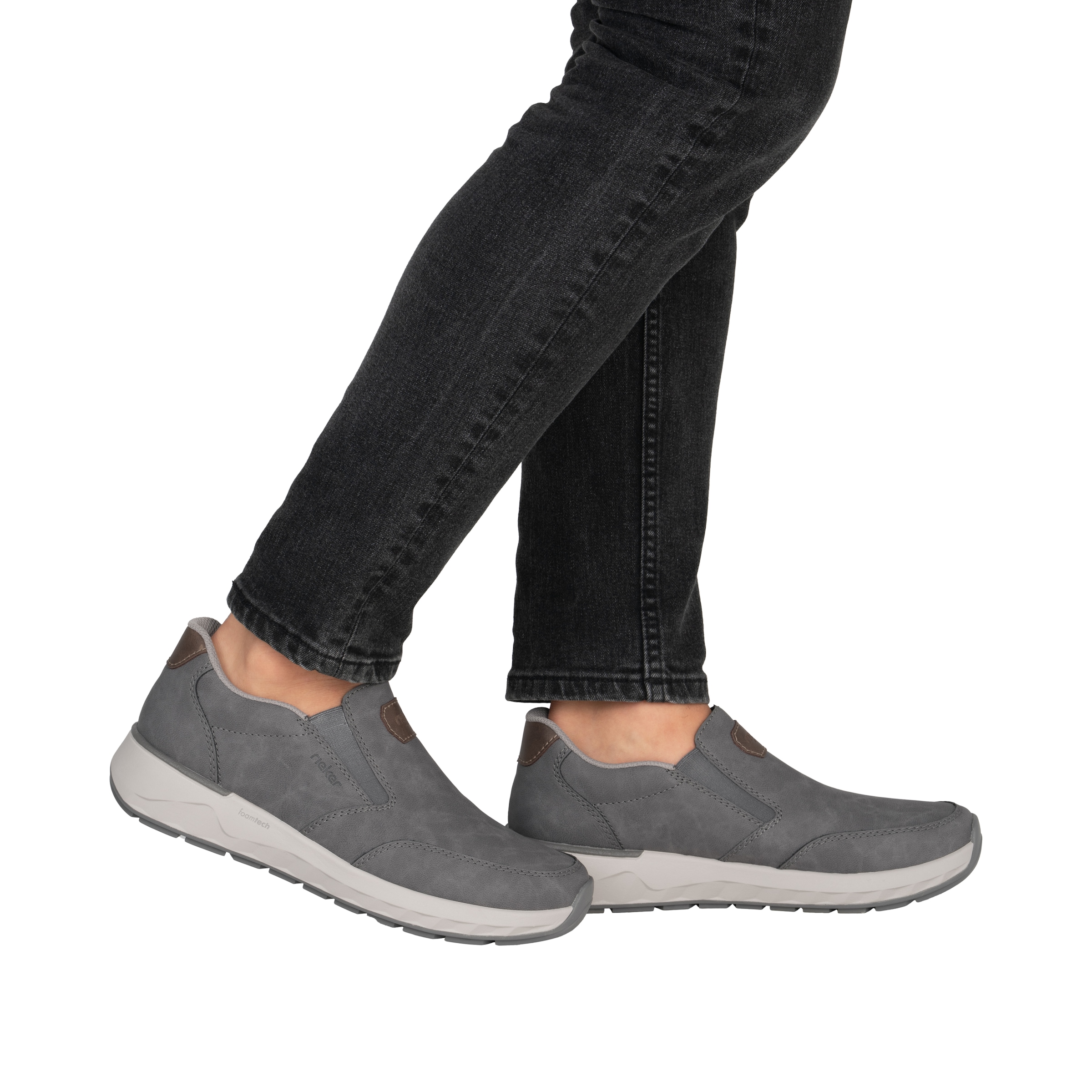 Rieker Slip-On Sneaker  Slipper, Schlupfschuh, Freizeitsneaker, Halbschuh mit Stretcheinsätze