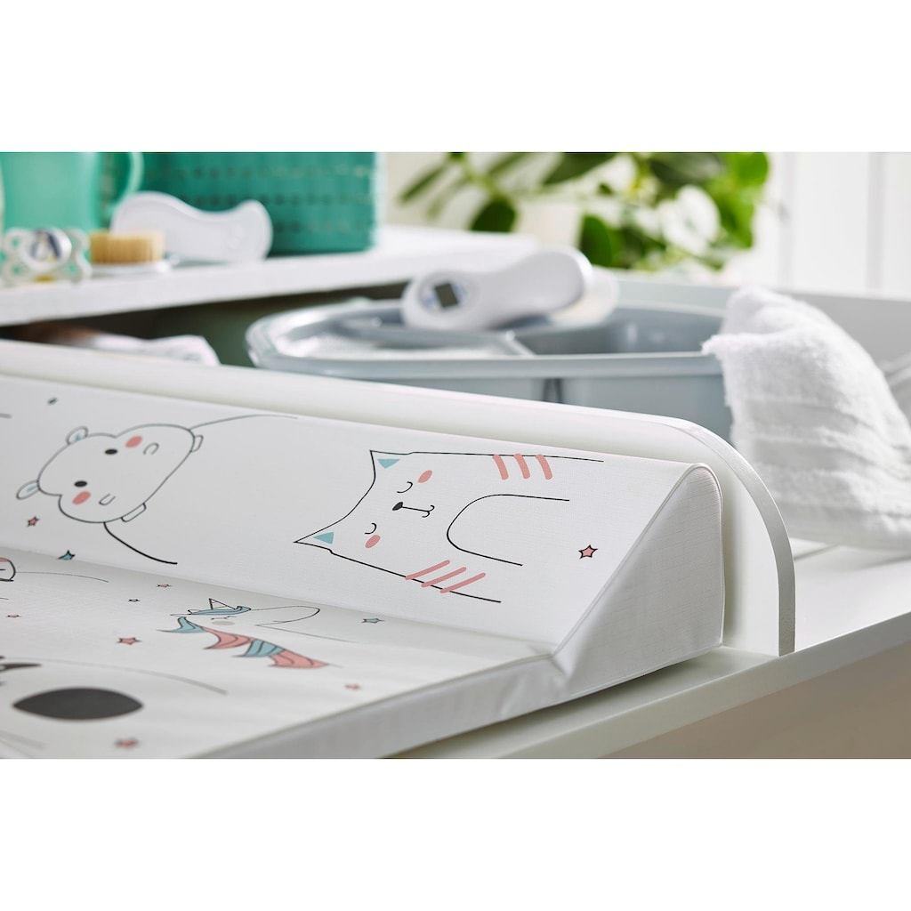 Rotho Babydesign Wickelauflage »Happy Faces«, Keilform; Made in Europe