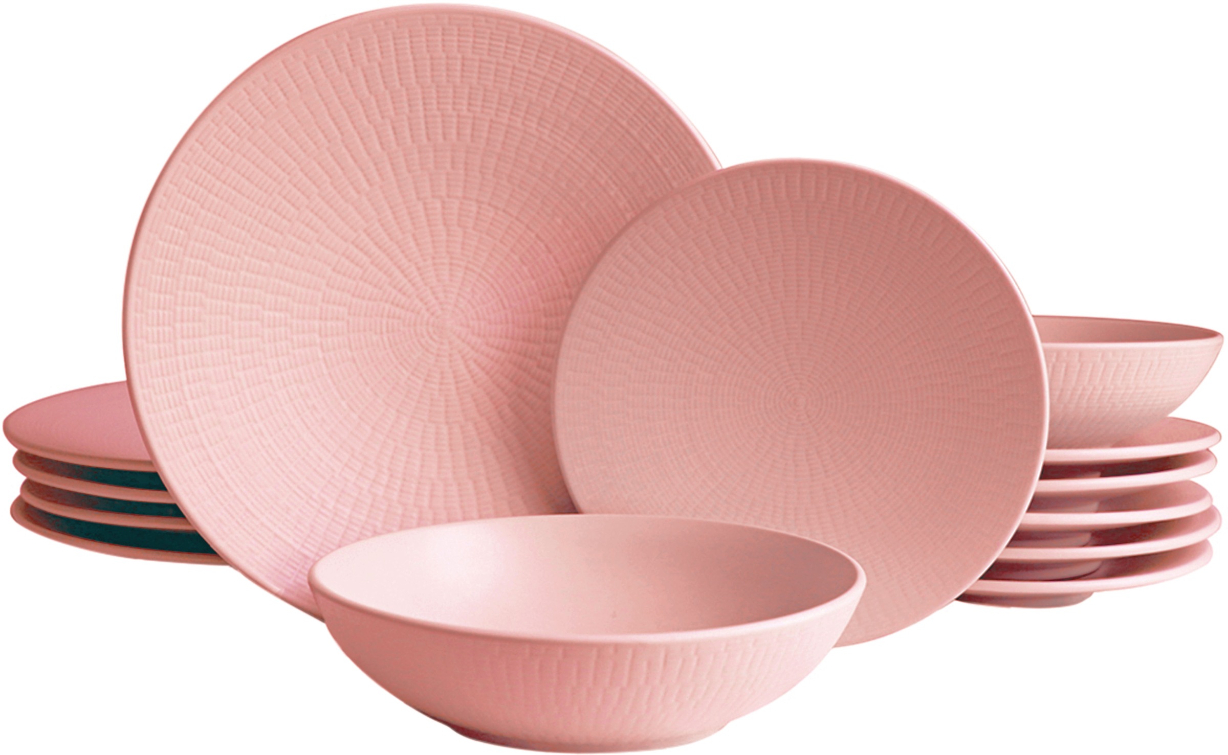 ECHTWERK Tafelservice »Blanka Nature Design«, (Set, 12 tlg.), mit Struktur günstig online kaufen