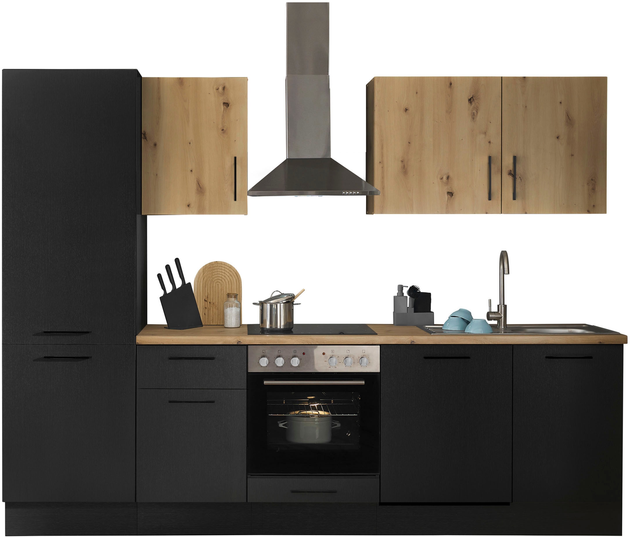 BASIC by Balculina Küchenzeile »Turin«, Breite 280 cm, wahlweise mit E-Geräten