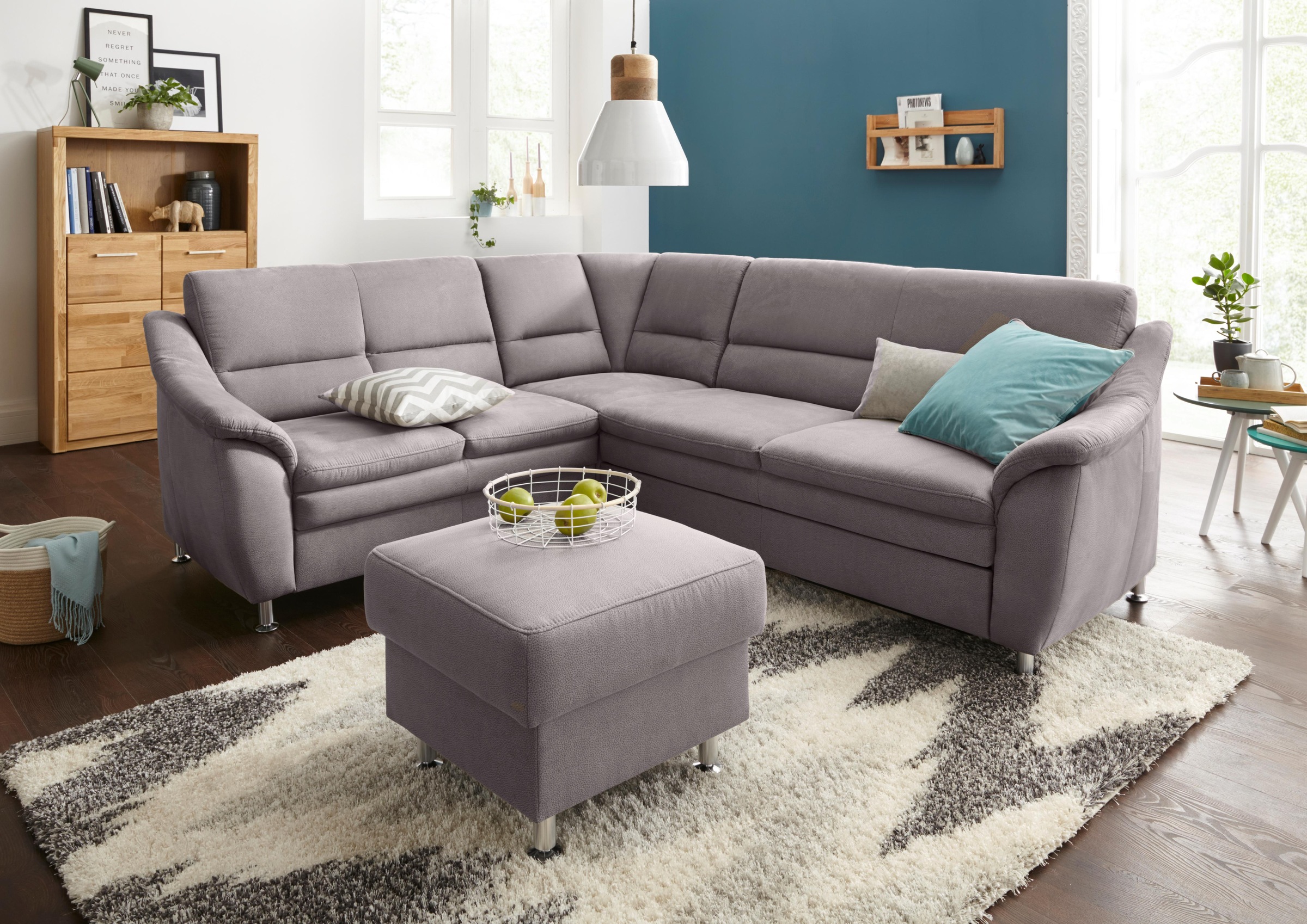 sit&more Ecksofa »Cardoso L-Form«, mit Federkern, wahlweise mit Bettfunktion und Schubkasten